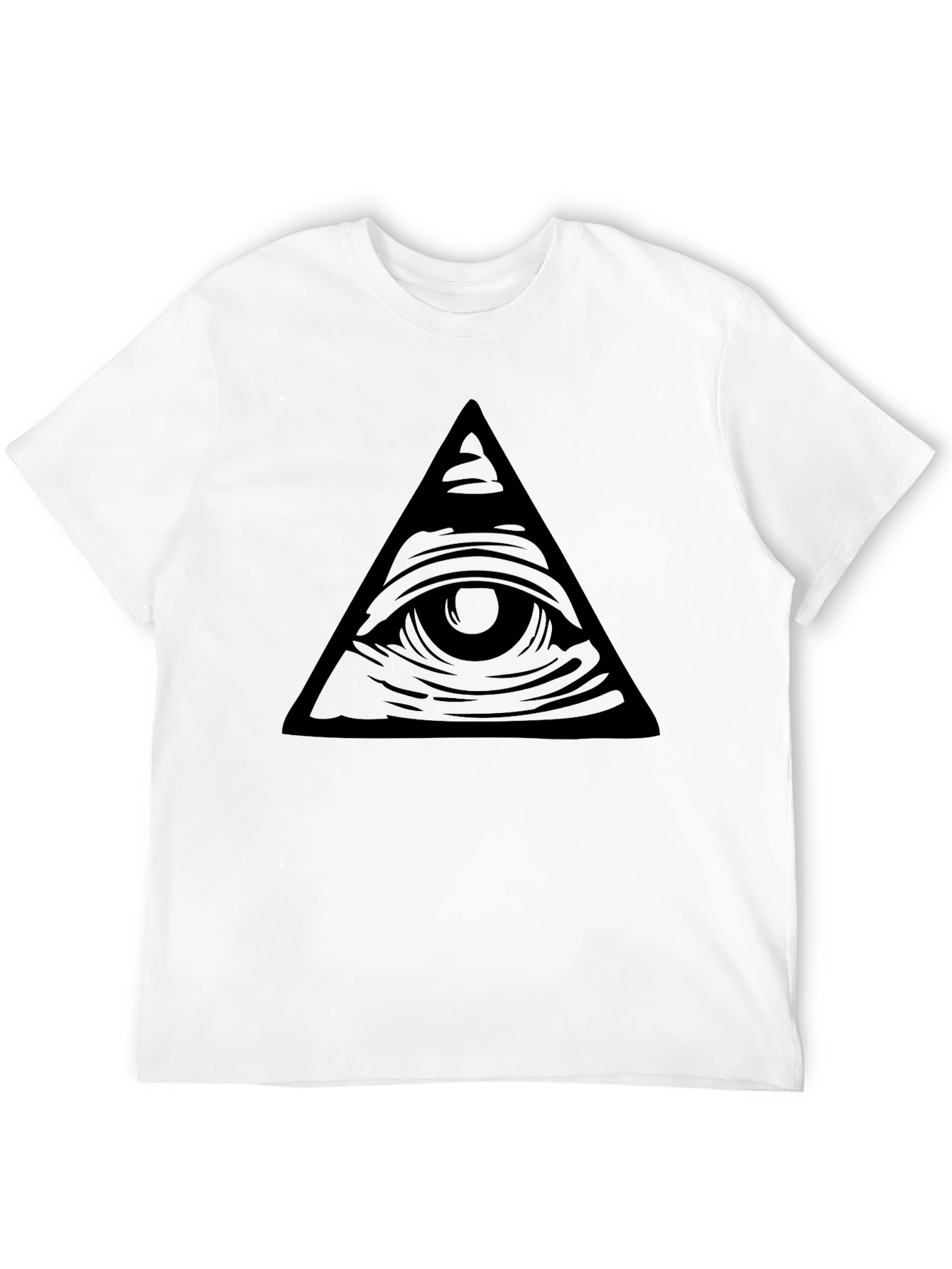 Eye Pyramid Graphic Tee - Black Cotton T-Shirt