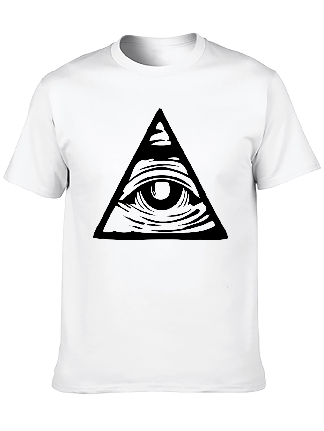 Eye Pyramid Graphic Tee - Black Cotton T-Shirt