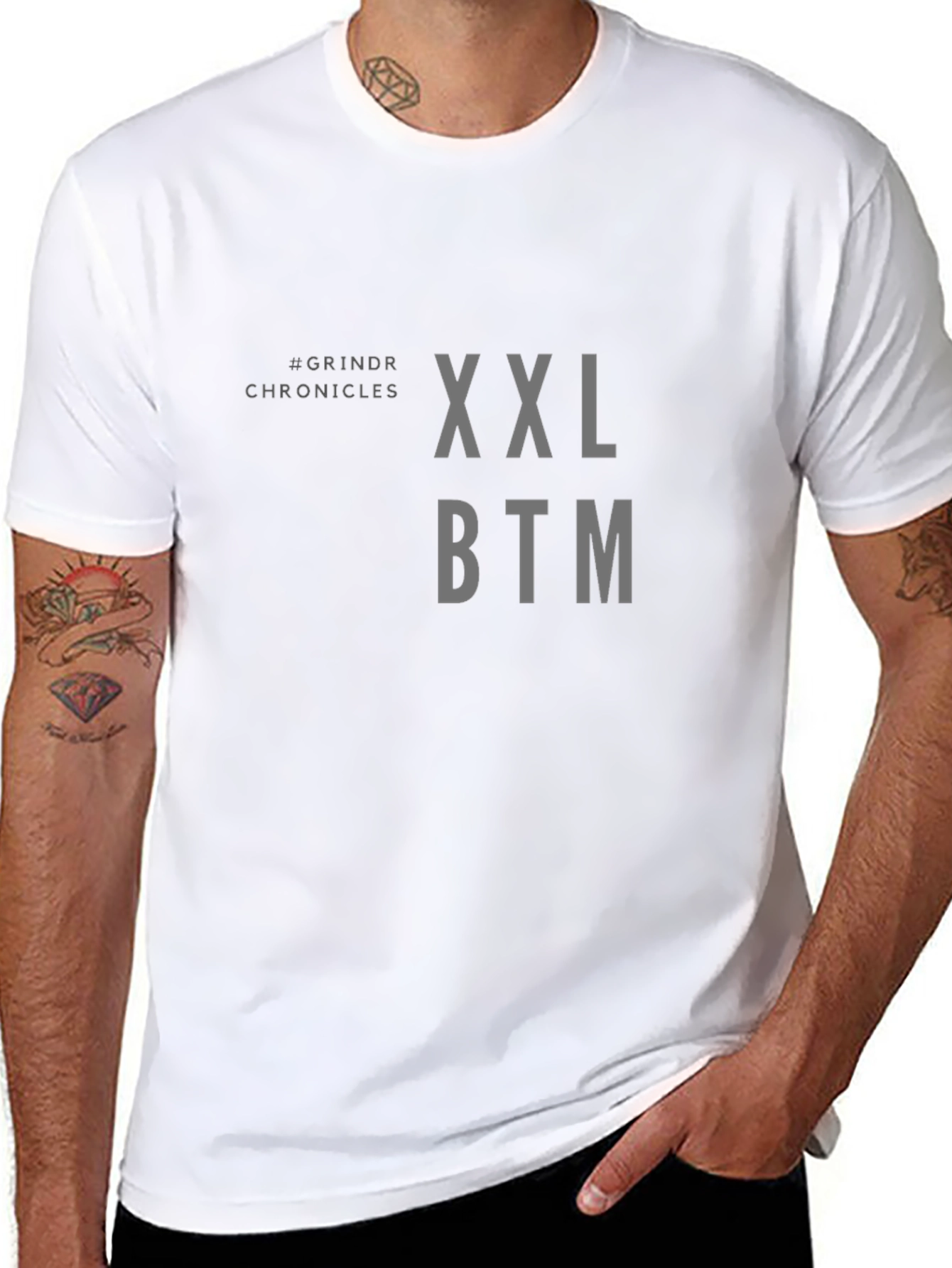 Grindr Chronicles XXL BTM Black T-Shirt