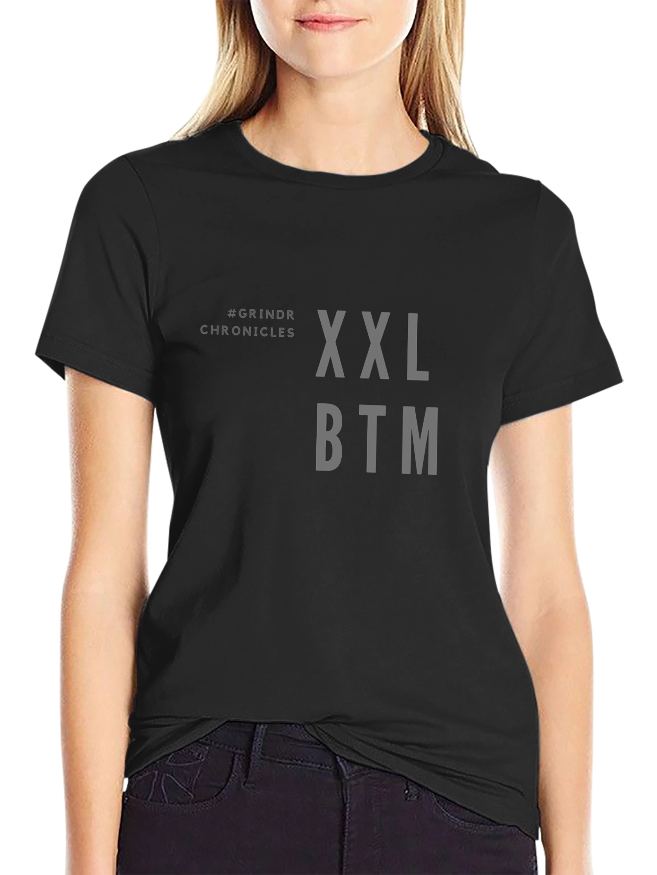 Grindr Chronicles XXL BTM Black T-Shirt