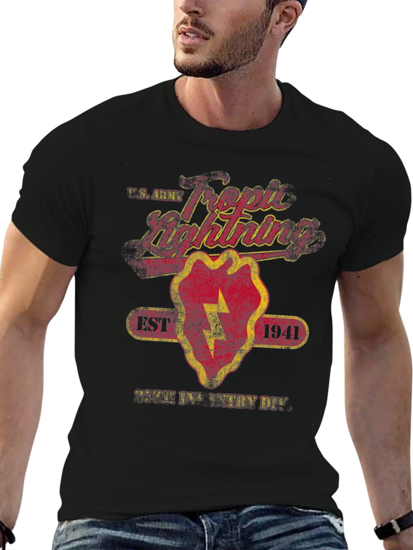 25th Infantry Division Tropic Lightning Graphic T-Shirt