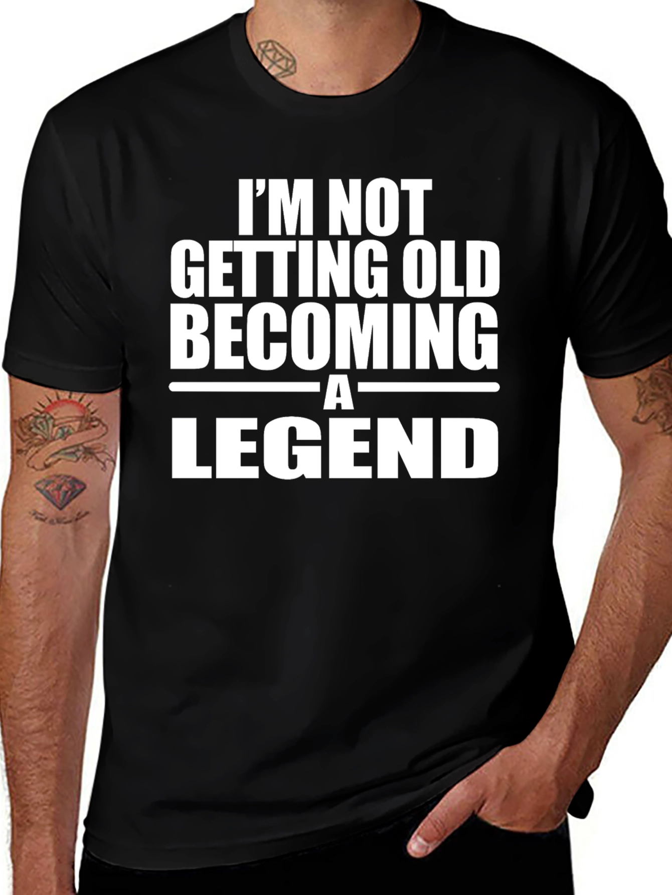Im Not Getting Old Becoming a Legend Black T-Shirt