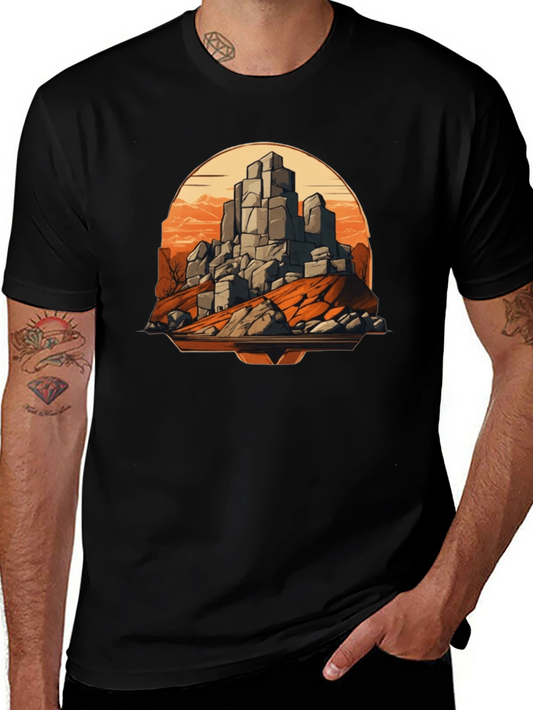 Mountain Rockscape Graphic Tee - Black