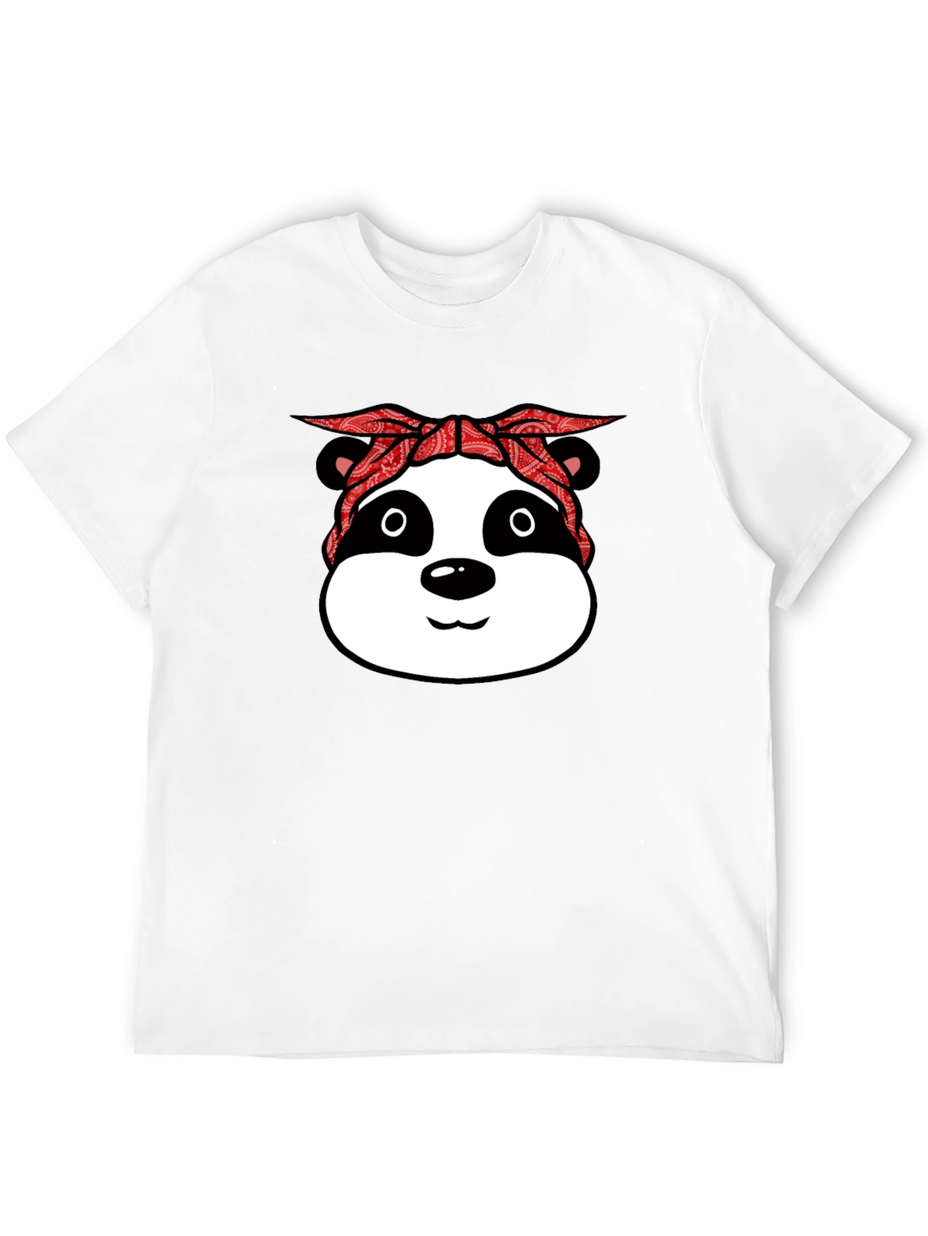 Panda Gangster Bandana Black T-Shirt