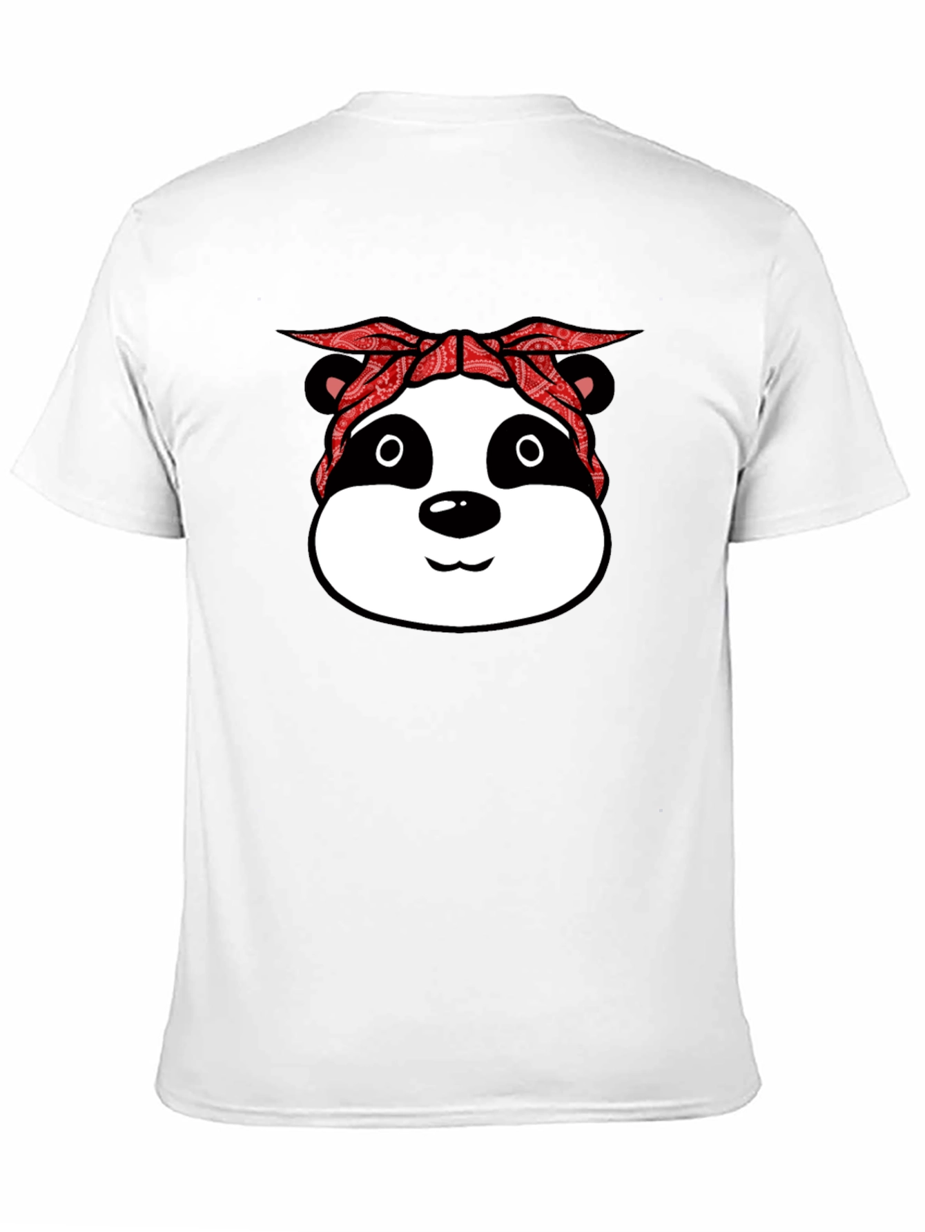 Panda Gangster Bandana Black T-Shirt