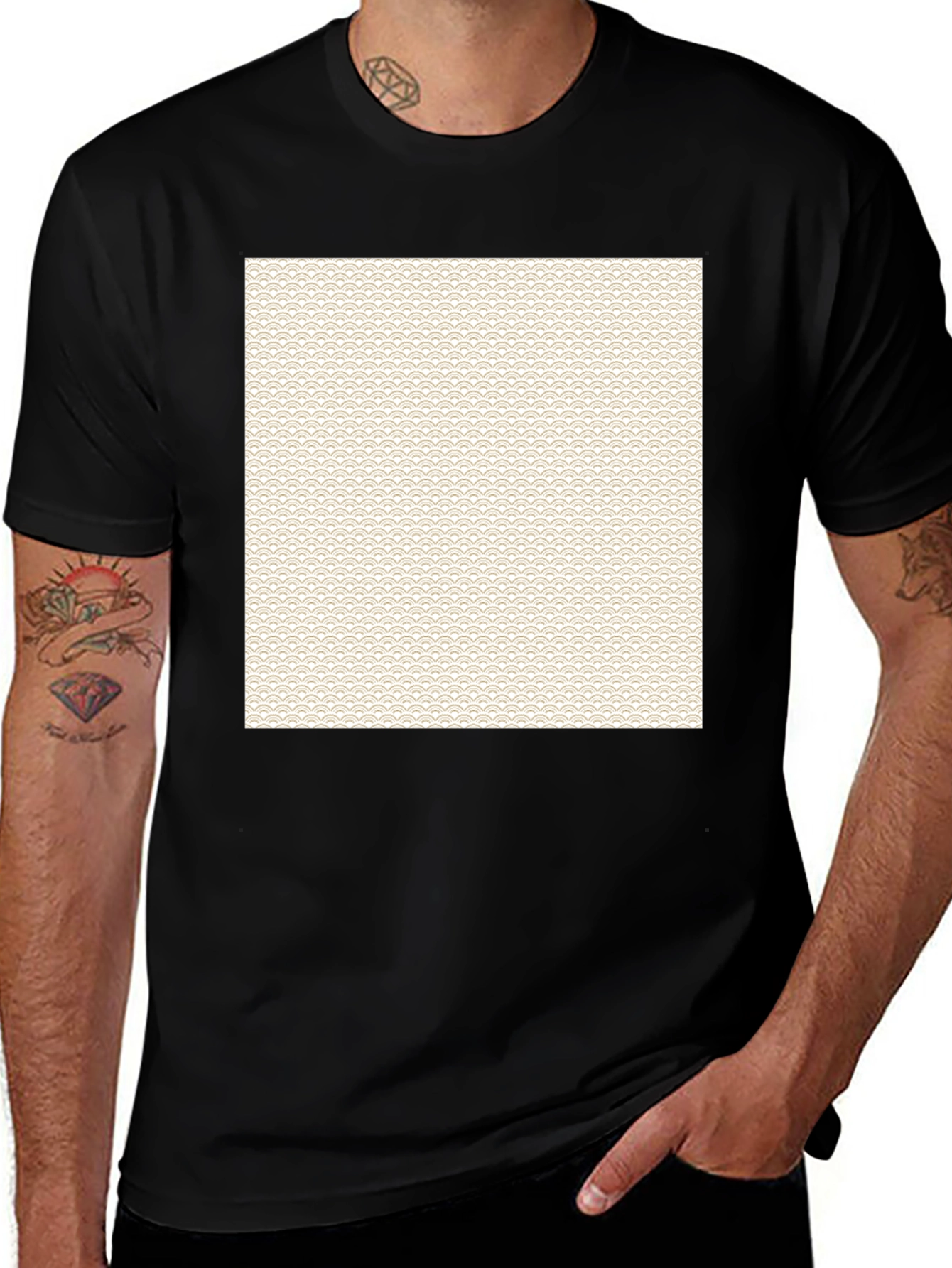 Patterned Square T-Shirt
