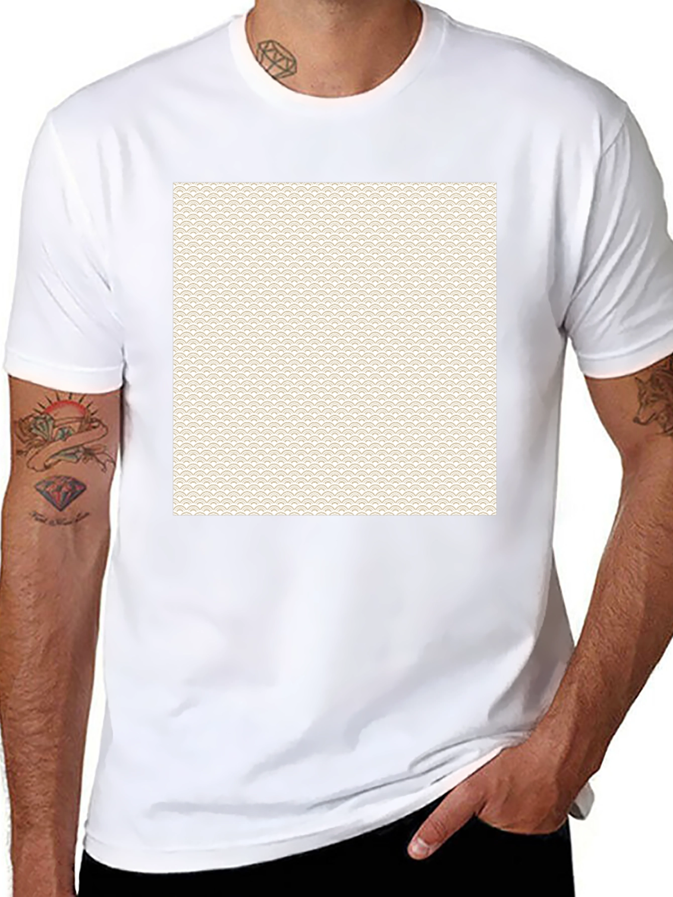 Patterned Square T-Shirt