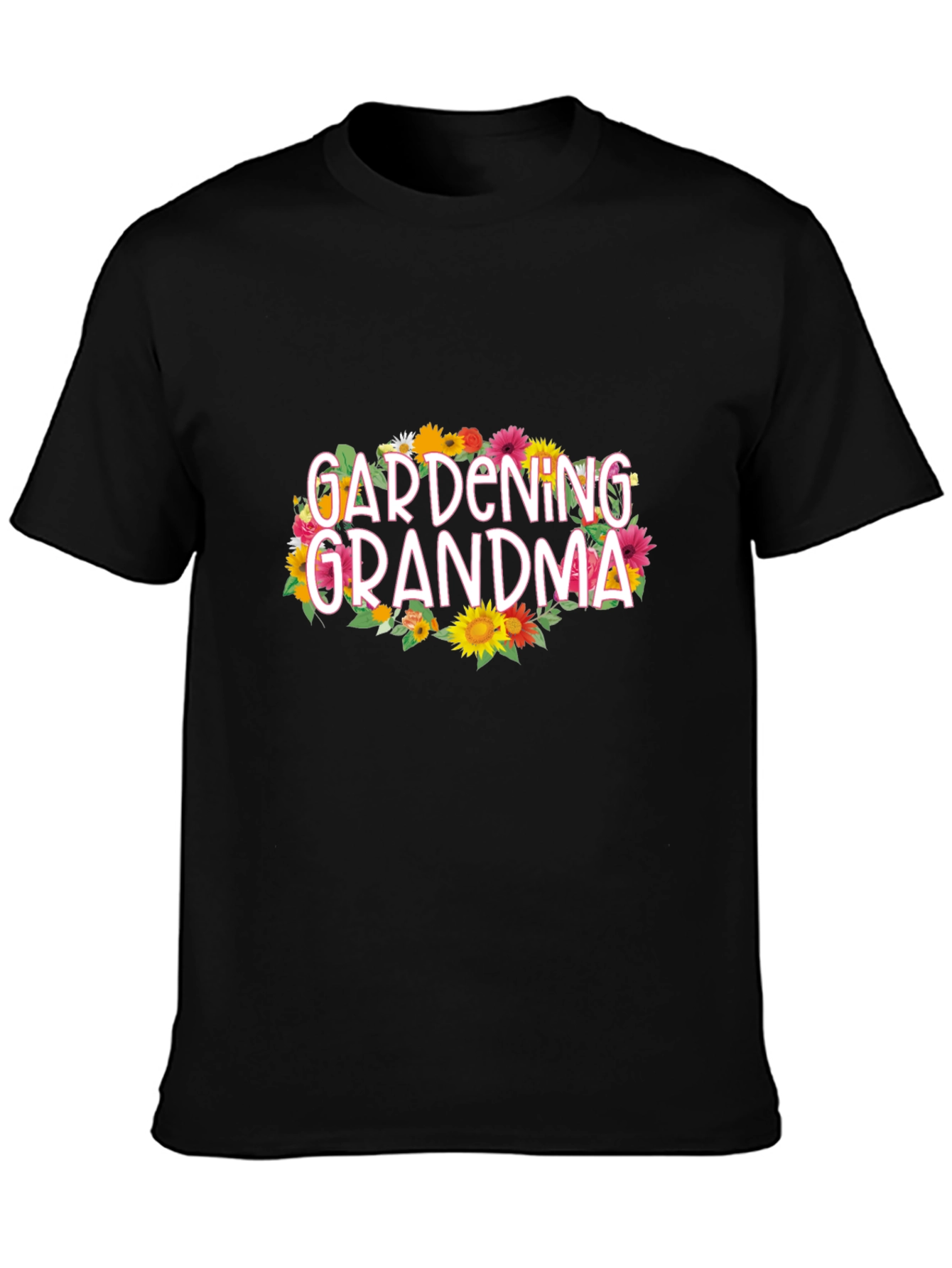 Gardening Grandma Graphic Tee - Floral Design