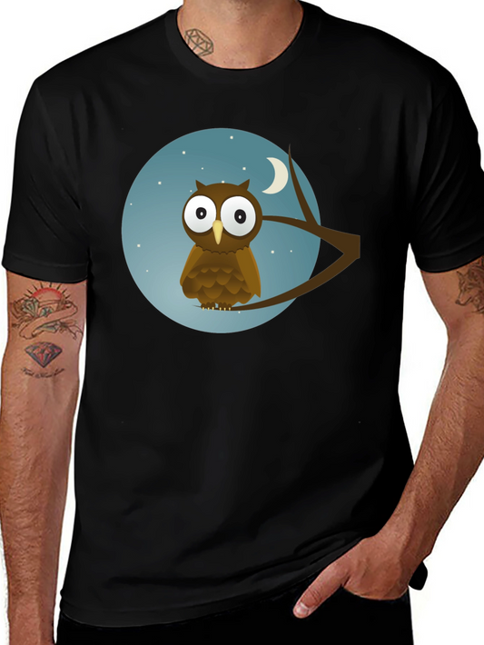 Owl Moon Black T-Shirt