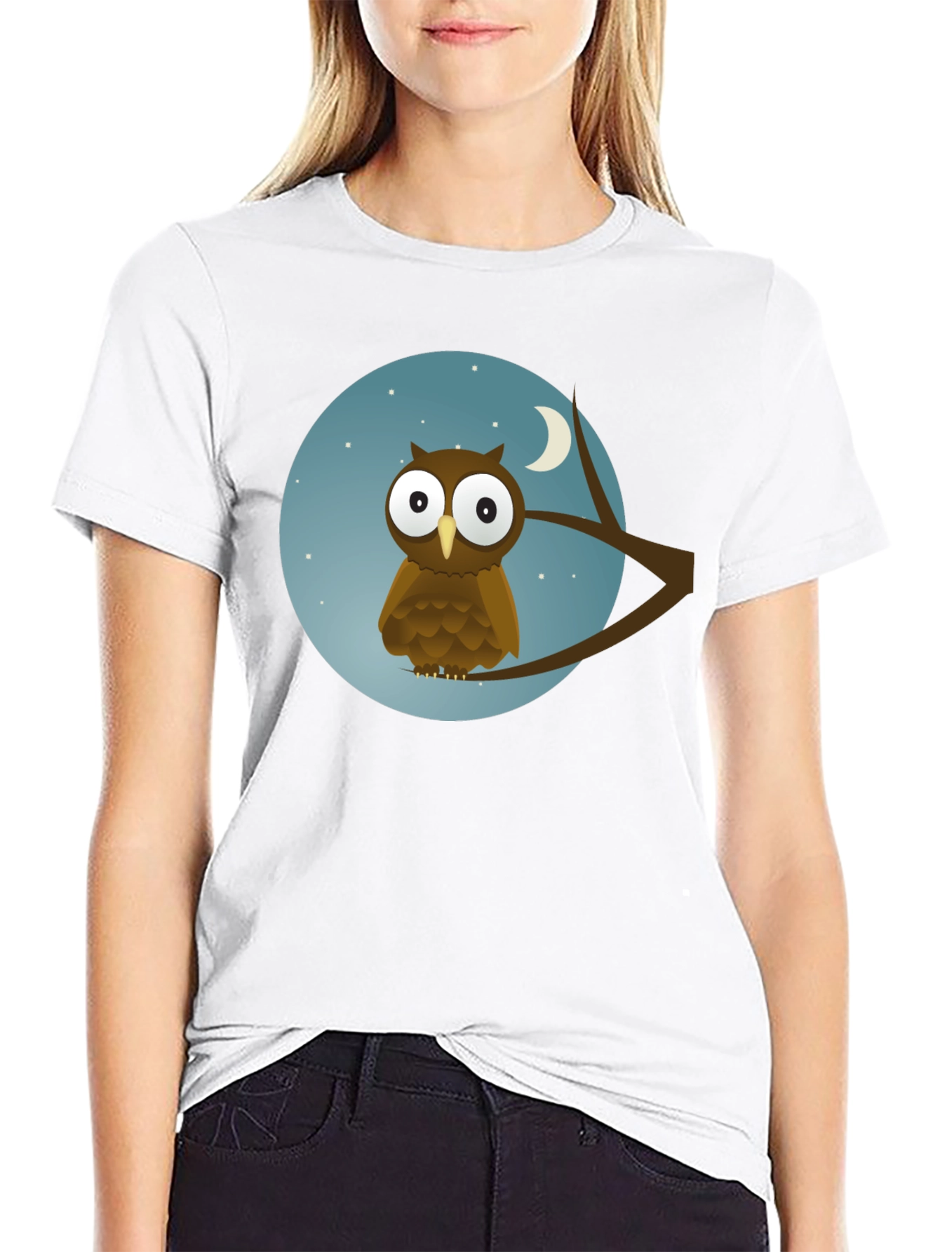 Owl Moon Black T-Shirt