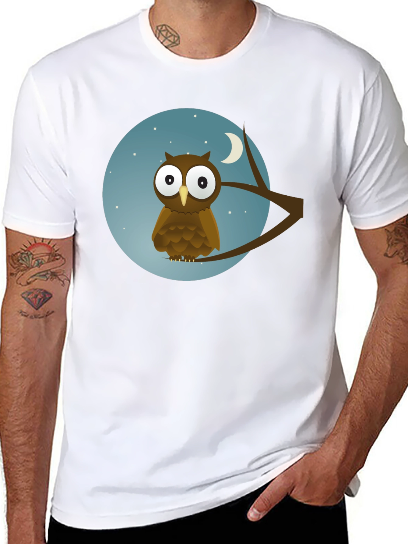 Owl Moon Black T-Shirt