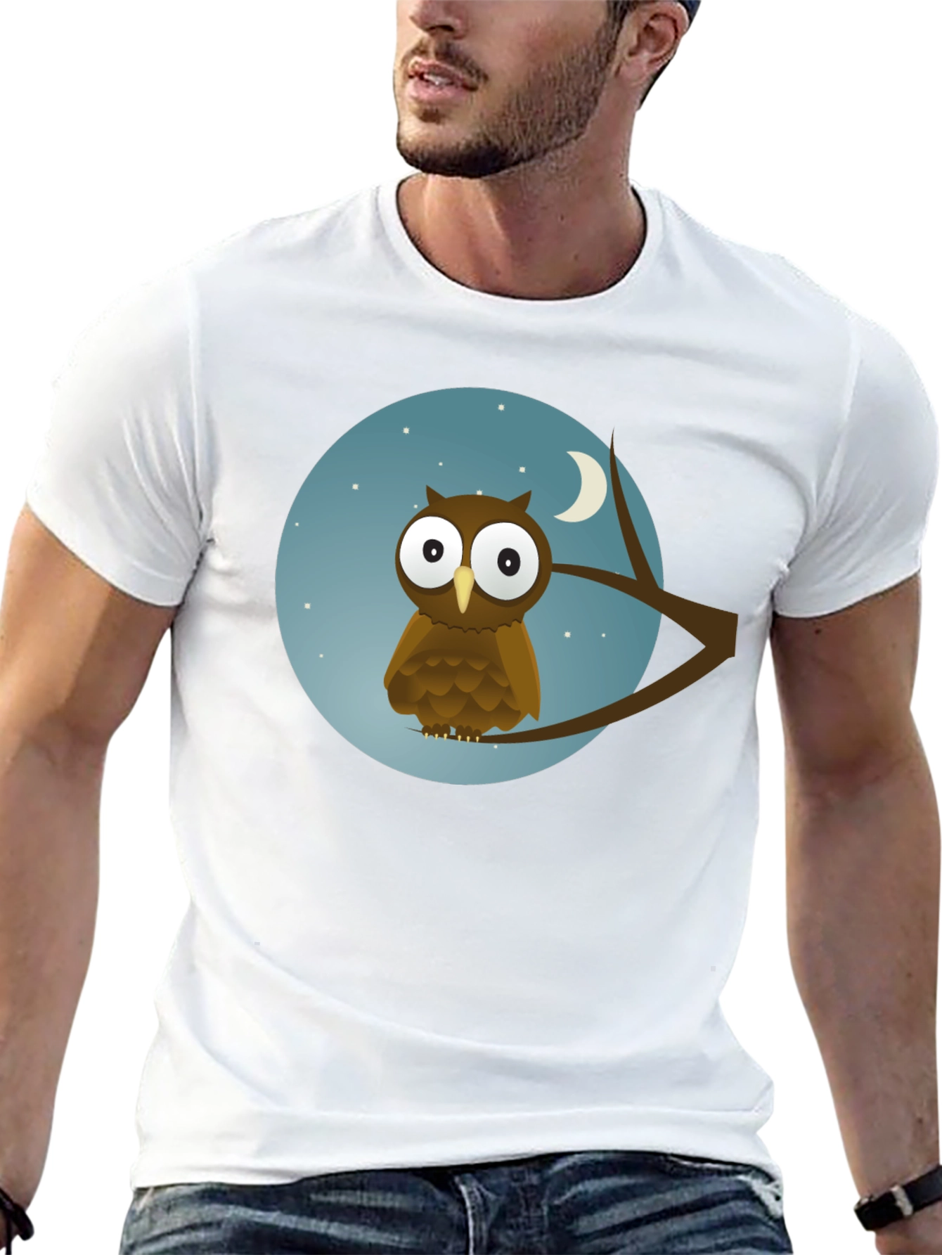 Owl Moon Black T-Shirt
