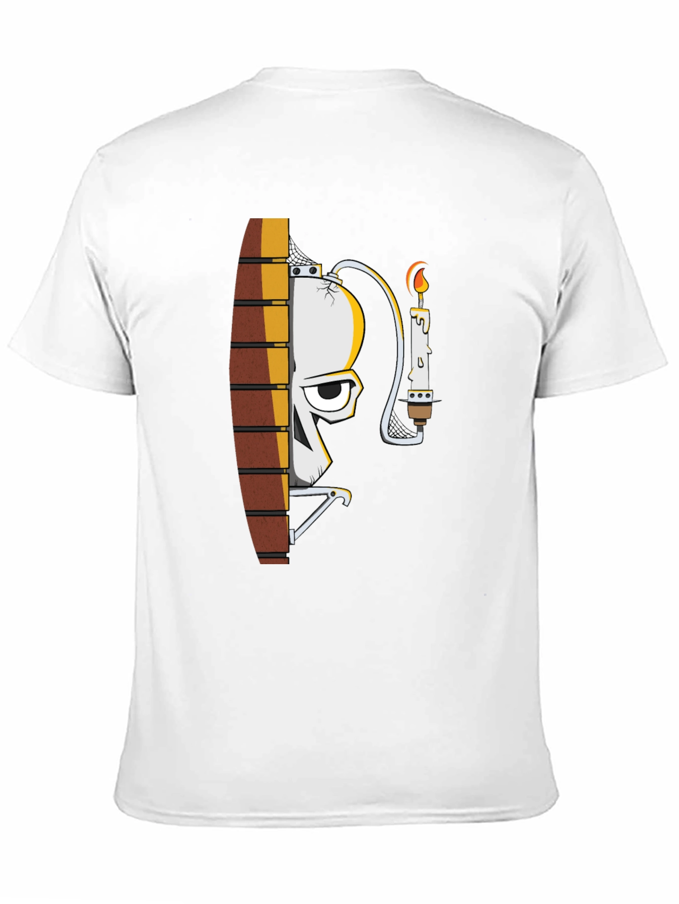 Skull and Candle Graphic Black T-Shirt
