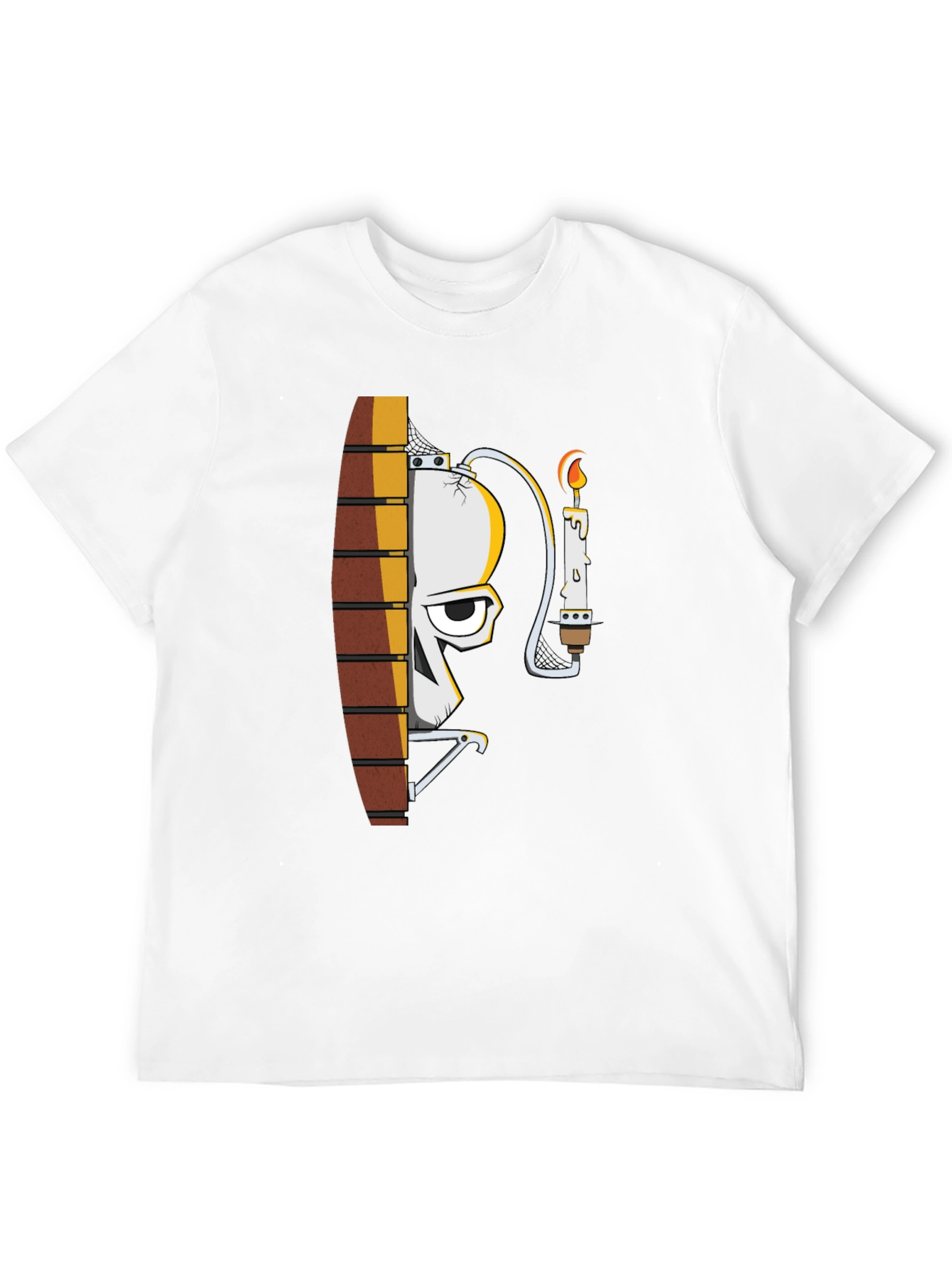 Skull and Candle Graphic Black T-Shirt