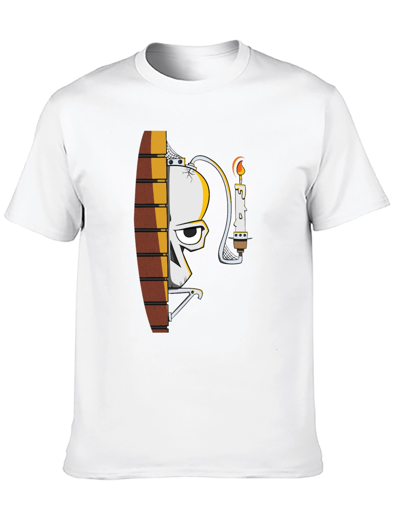 Skull and Candle Graphic Black T-Shirt