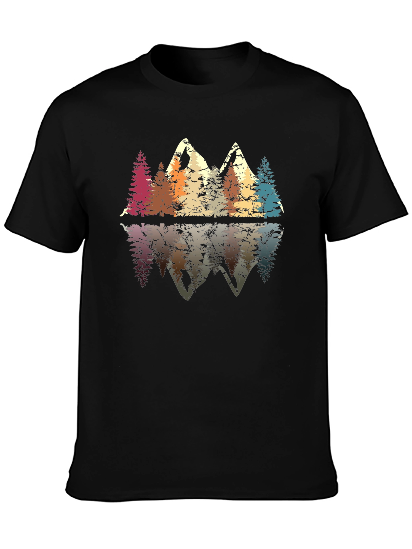Retro Mountain Reflection Graphic Tee