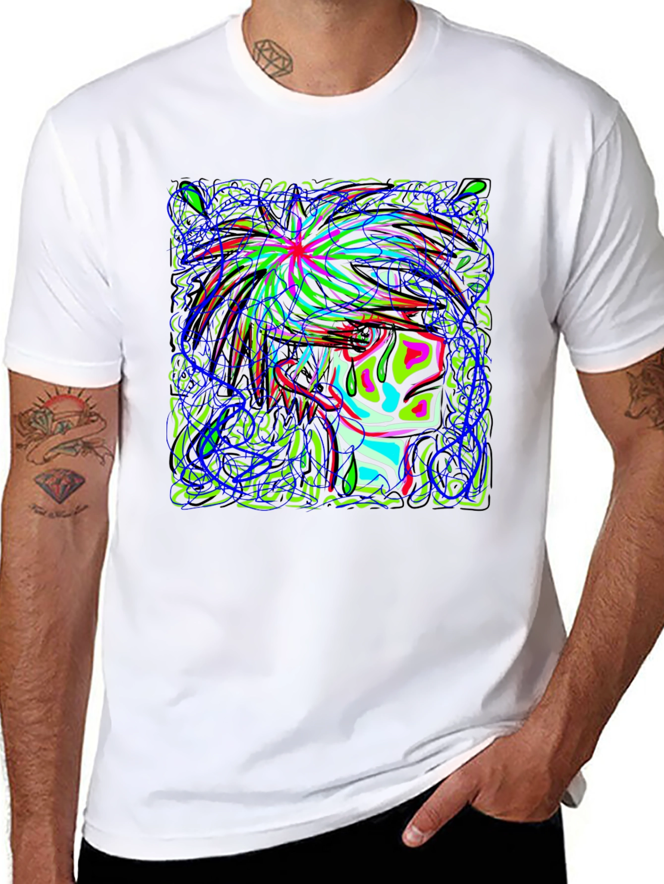 Psychedelic Portrait Graphic Tee