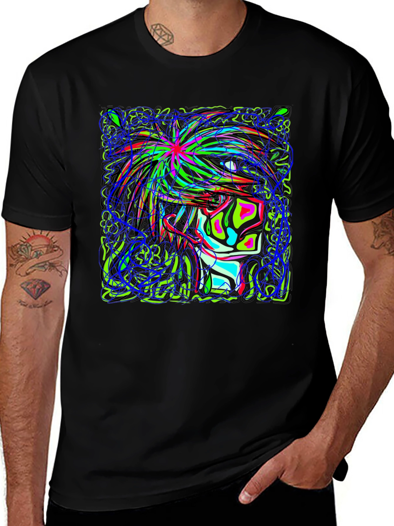 Psychedelic Portrait Graphic Tee