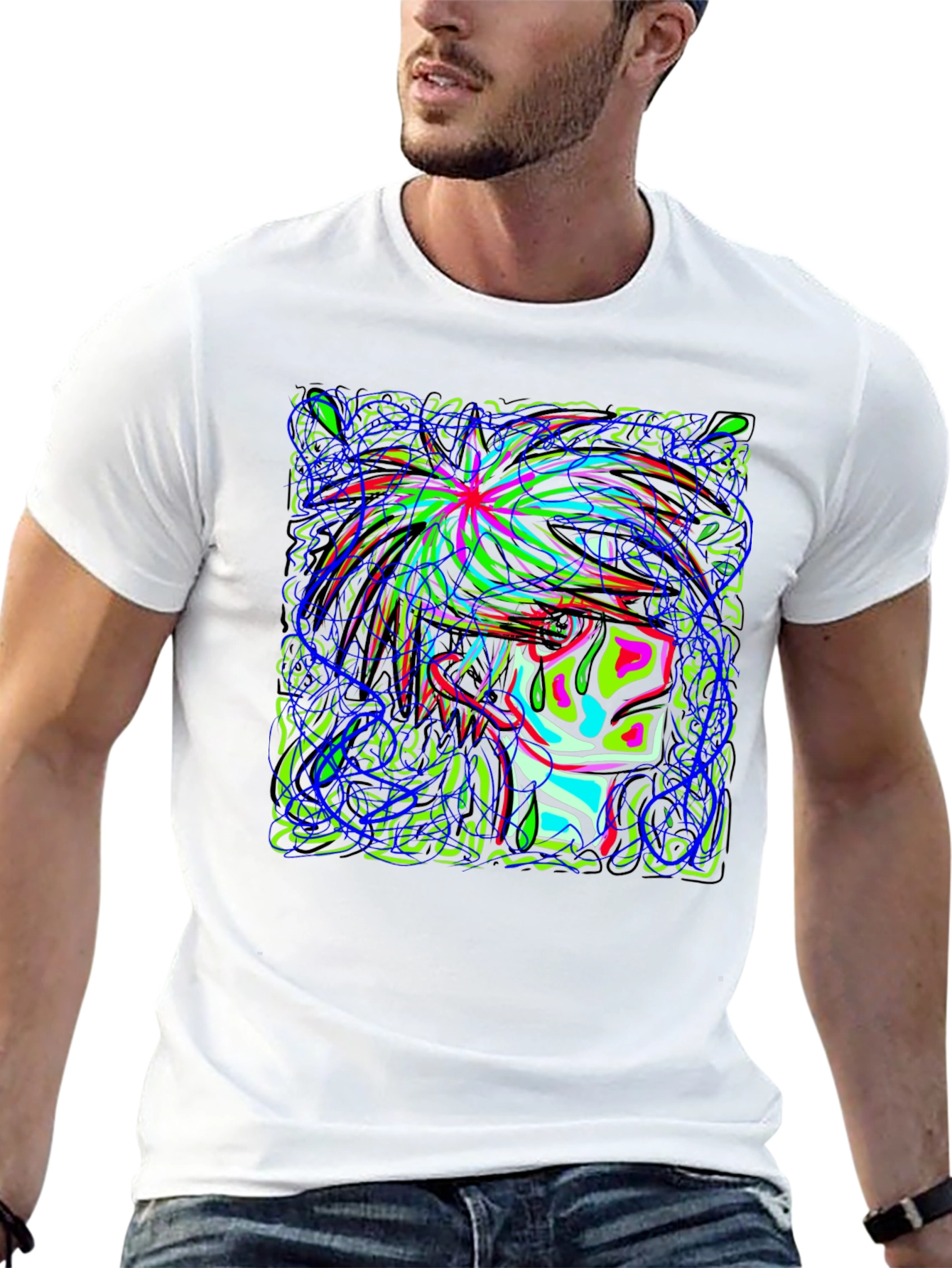 Psychedelic Portrait Graphic Tee