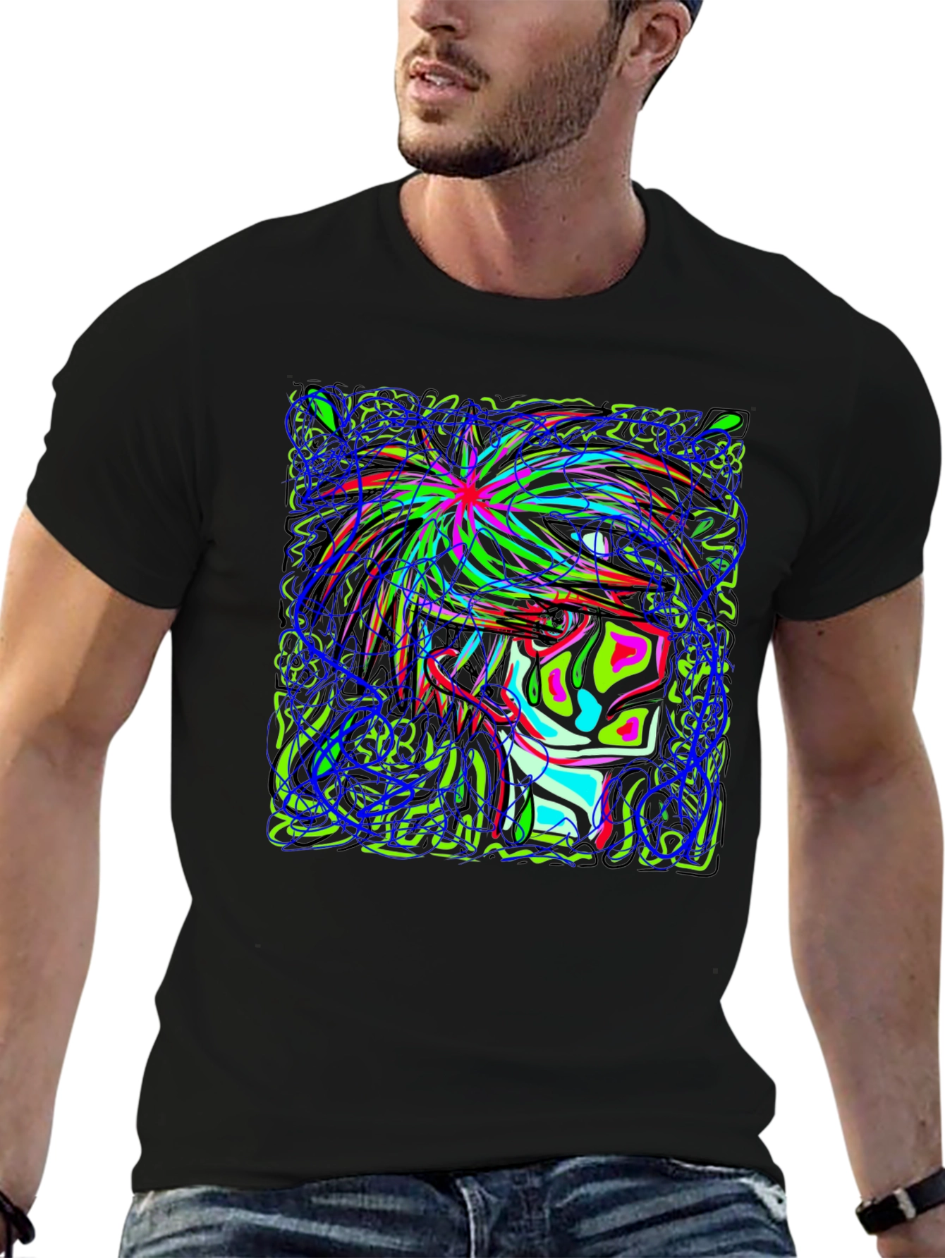 Psychedelic Portrait Graphic Tee
