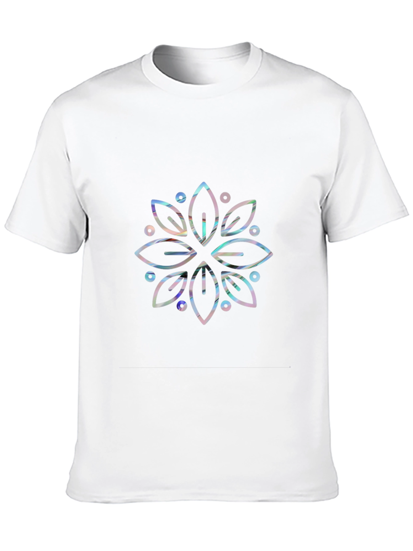 Geometric Mandala Graphic Tee - Black