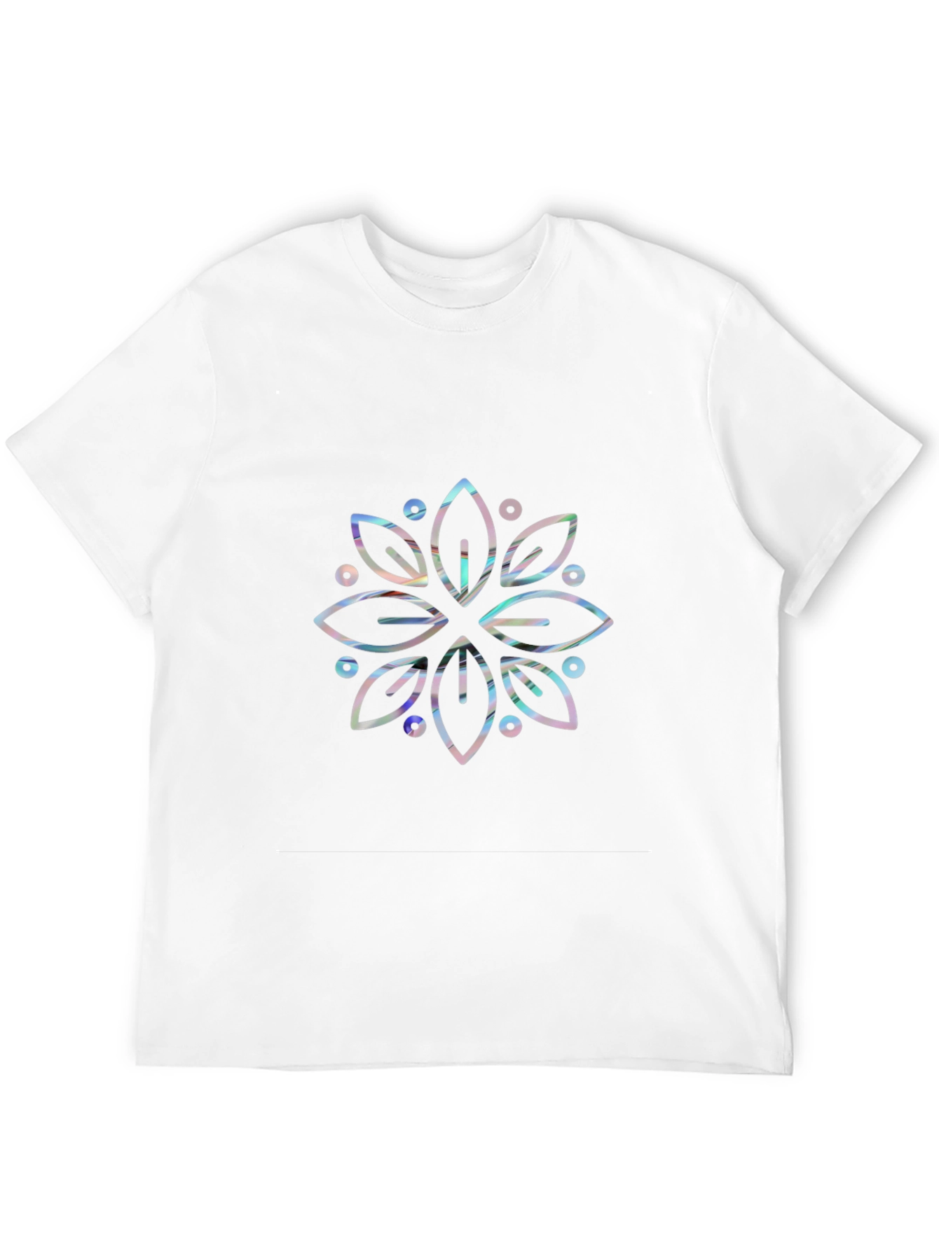 Geometric Mandala Graphic Tee - Black