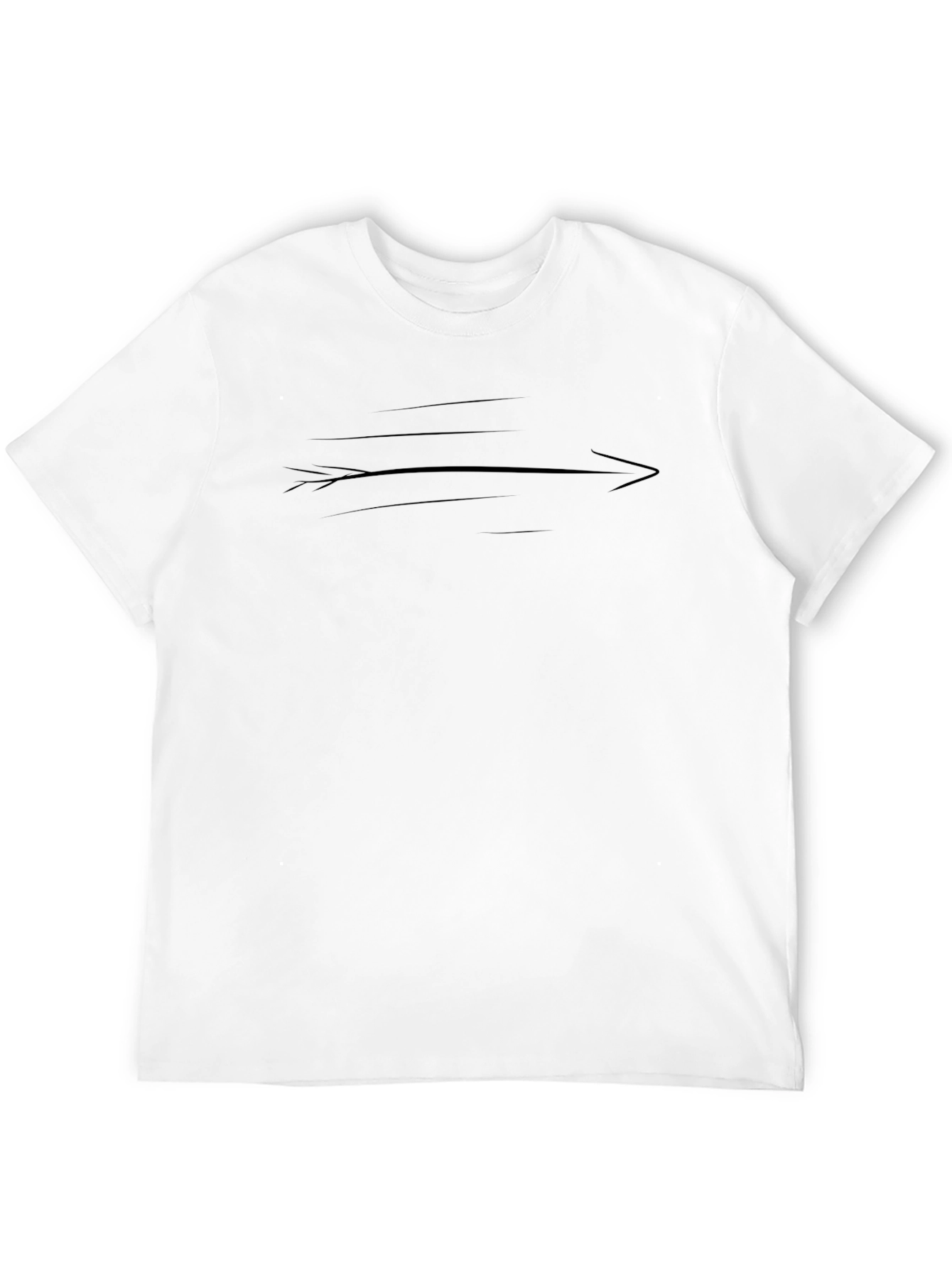 Arrow Graphic Print Black Short Sleeve Tee