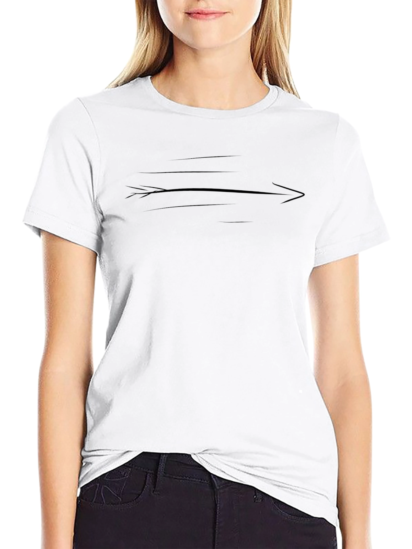 Arrow Graphic Print Black Short Sleeve Tee