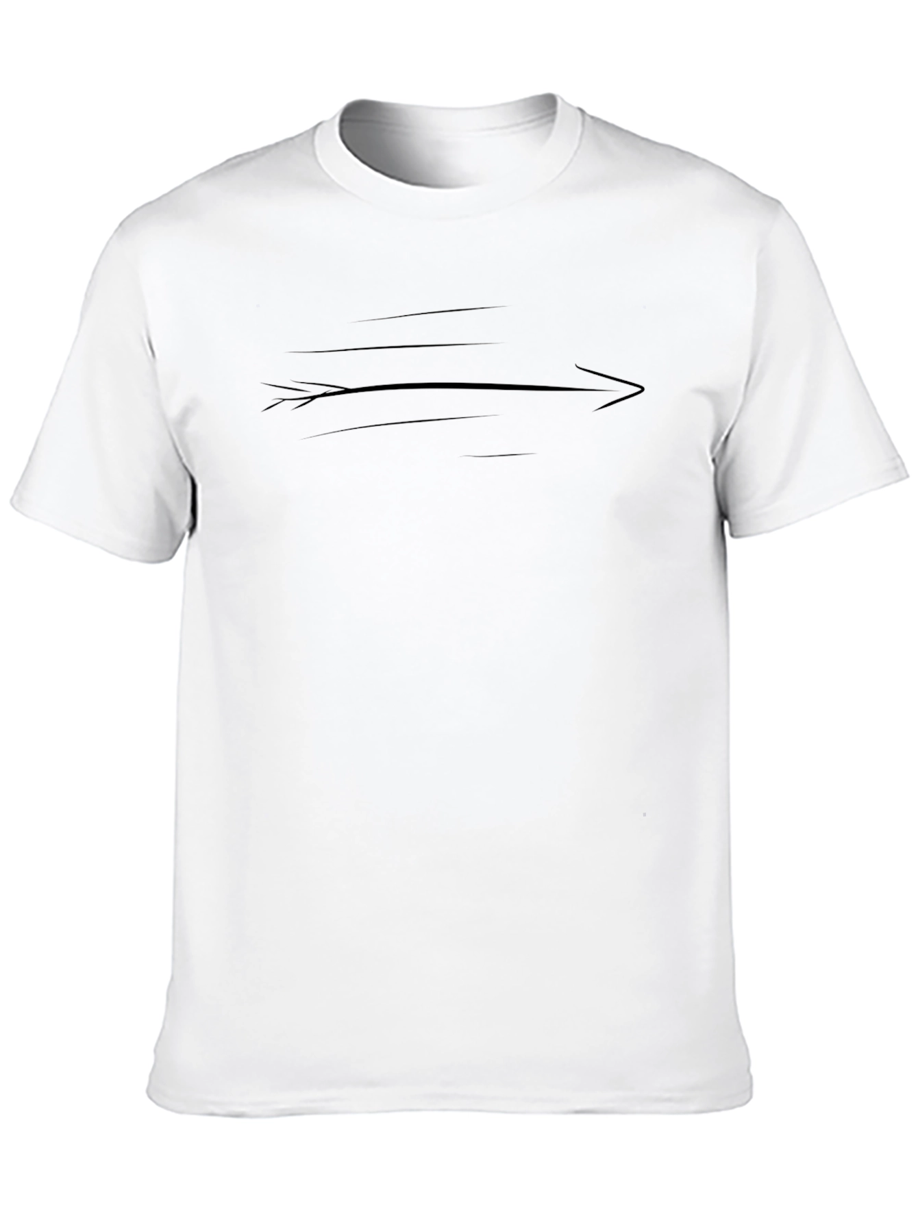 Arrow Graphic Print Black Short Sleeve Tee