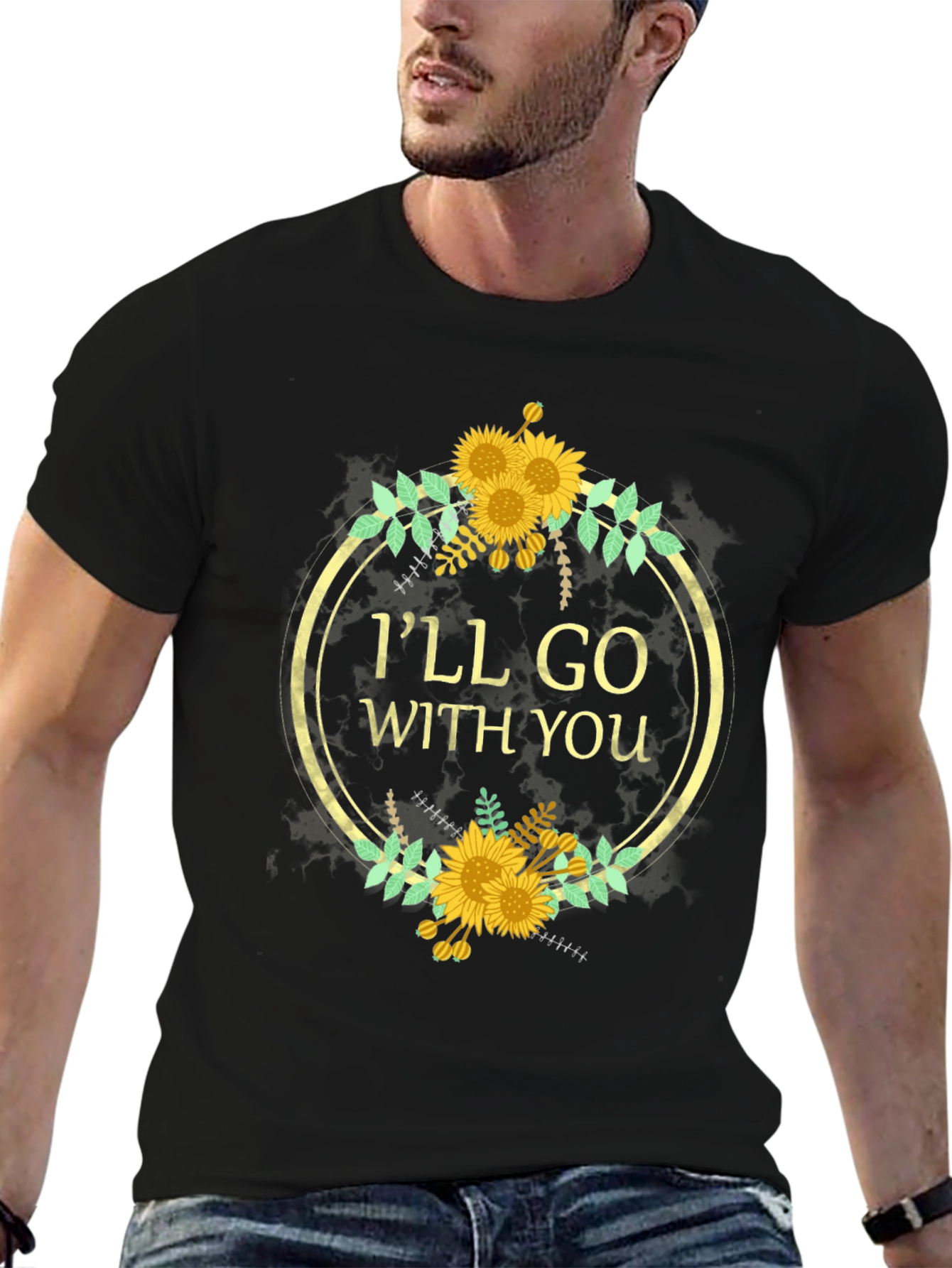 Ill Go With You Sunflower Graphic T-Shirt