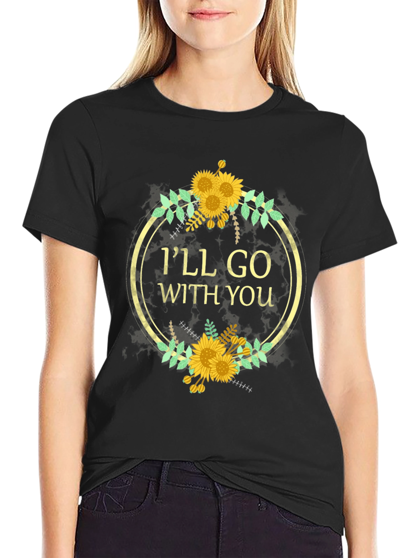 Ill Go With You Sunflower Graphic T-Shirt