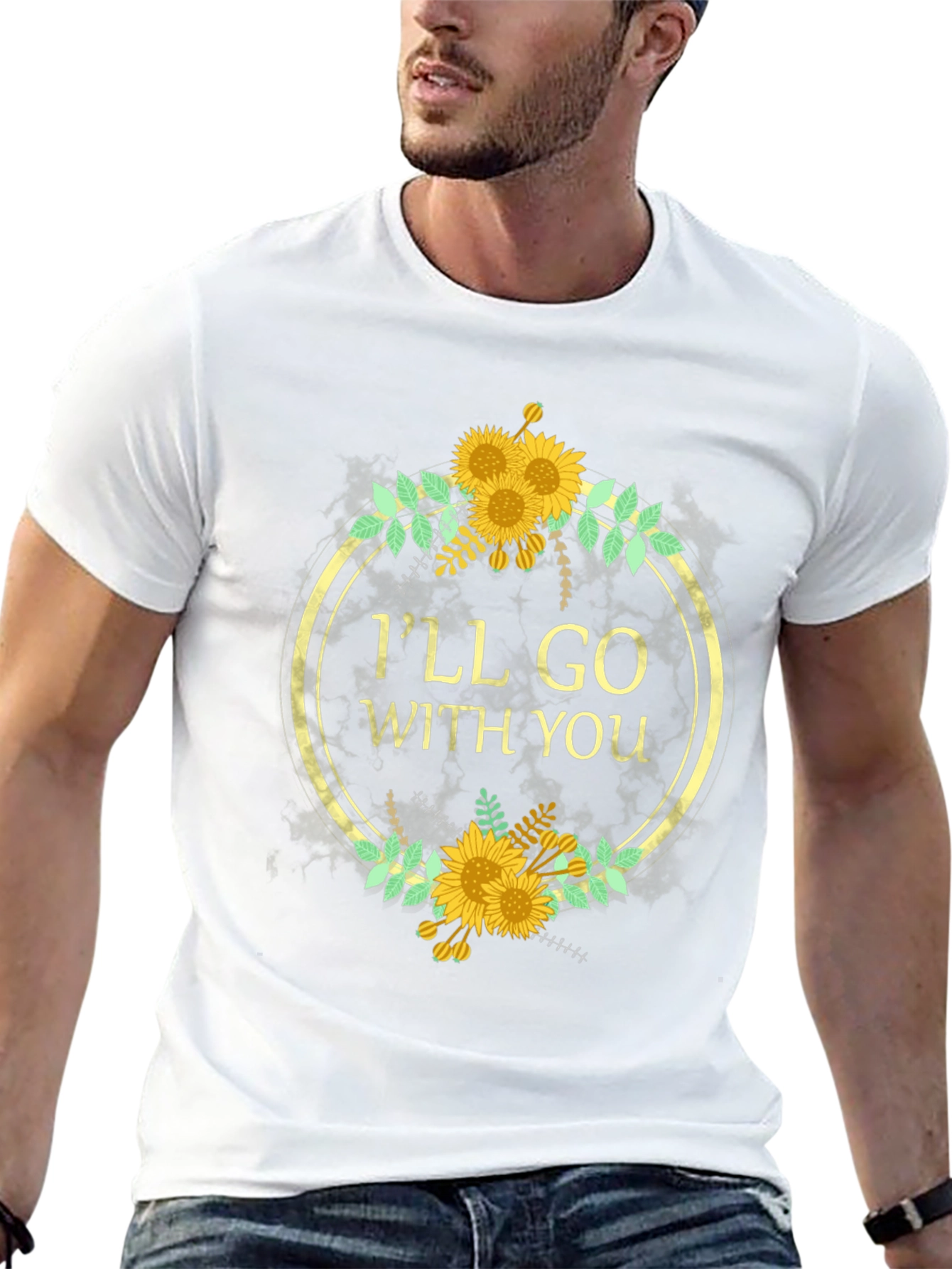 Ill Go With You Sunflower Graphic T-Shirt