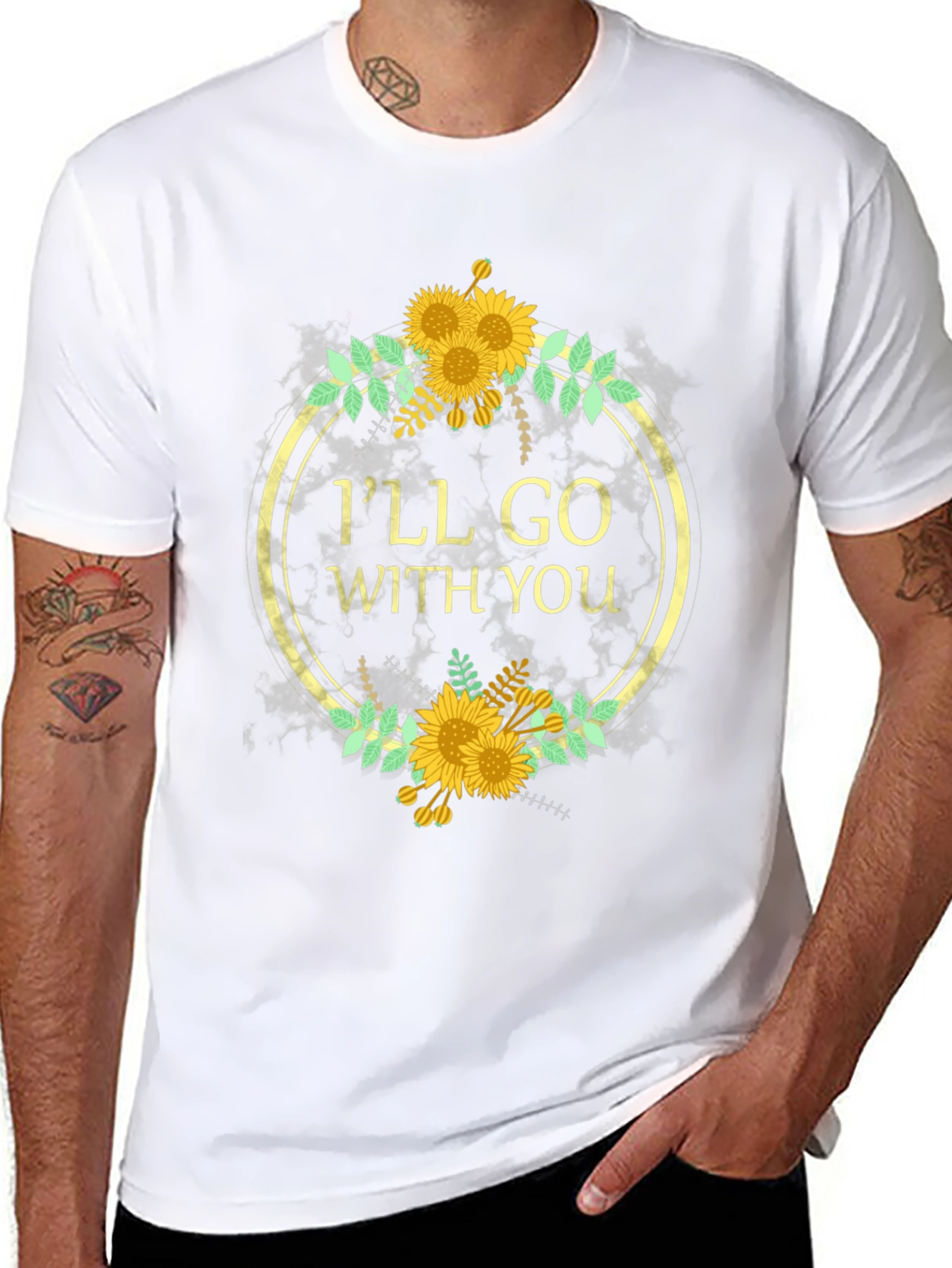 Ill Go With You Sunflower Graphic T-Shirt