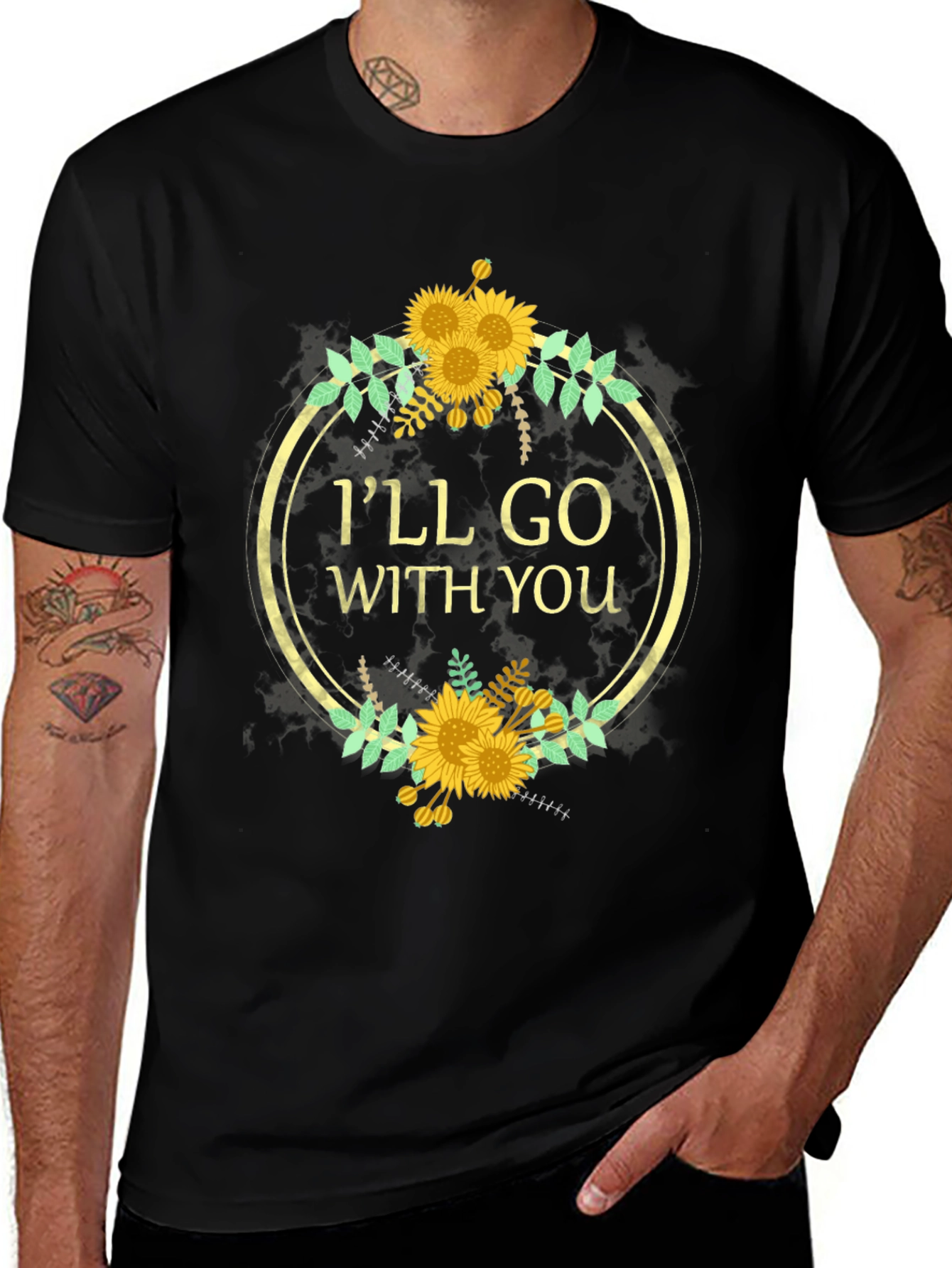 Ill Go With You Sunflower Graphic T-Shirt