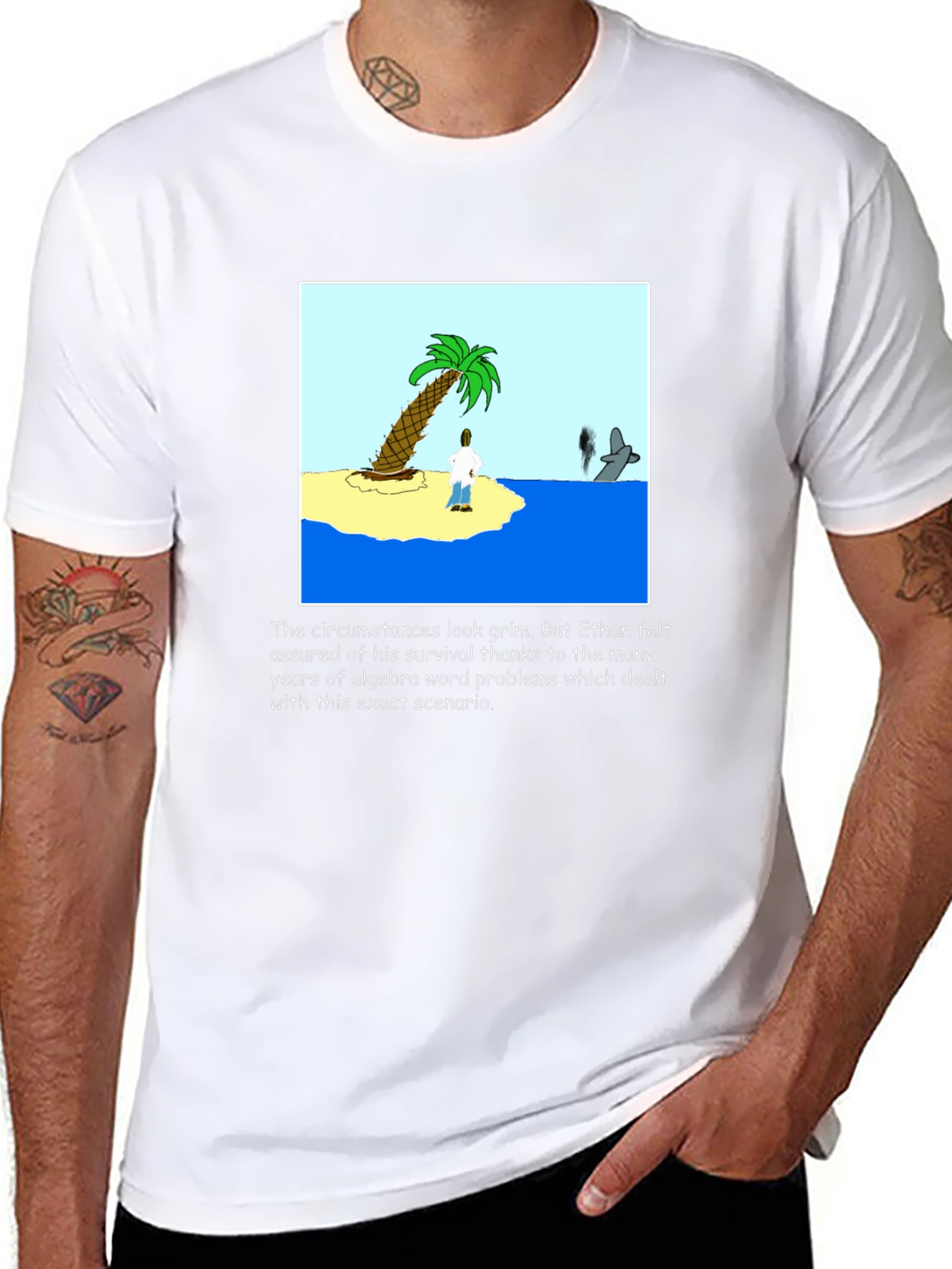 Algebra Survival T-Shirt: Ethans Grim Circumstance