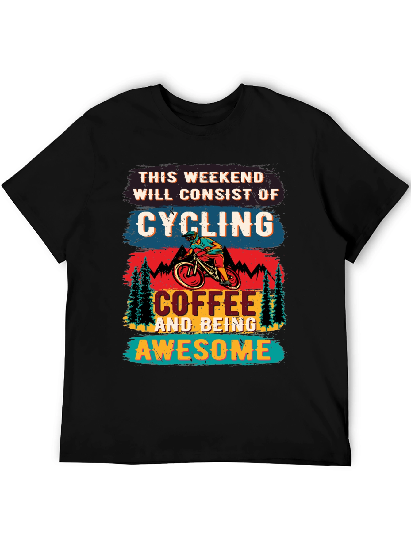Cycling Coffee Awesome Weekend T-Shirt