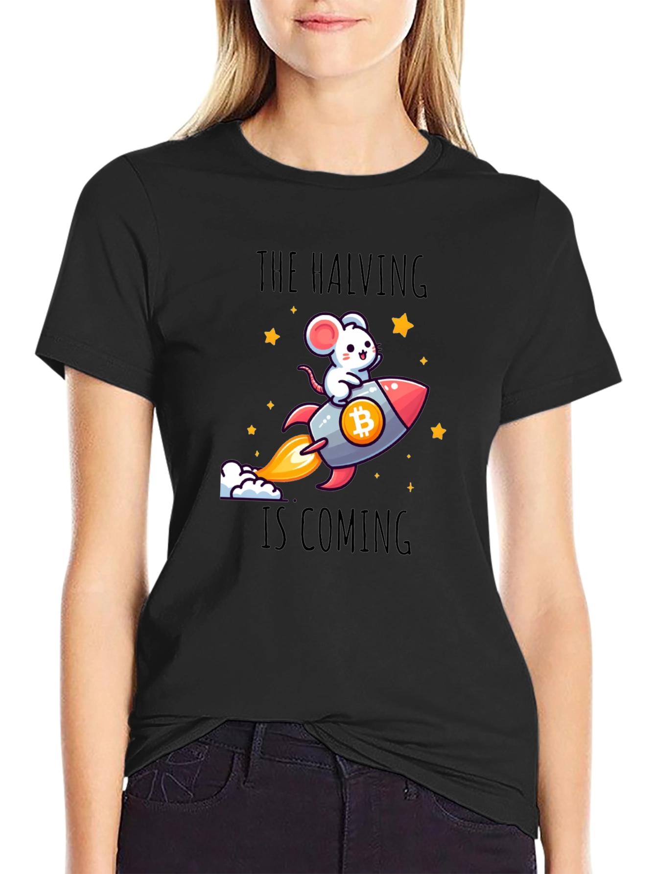 Bitcoin Halving T-Shirt - Rocket Mouse Crypto Tee