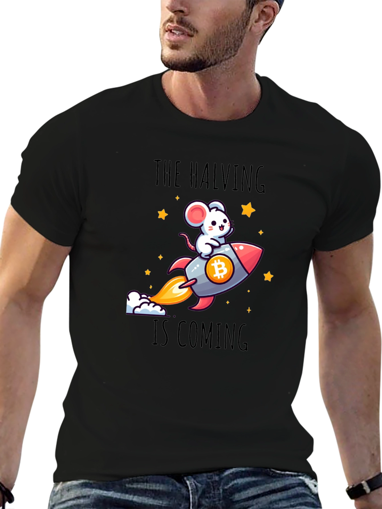 Bitcoin Halving T-Shirt - Rocket Mouse Crypto Tee