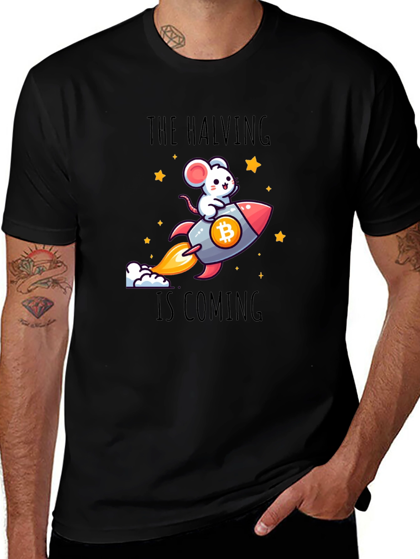 Bitcoin Halving T-Shirt - Rocket Mouse Crypto Tee