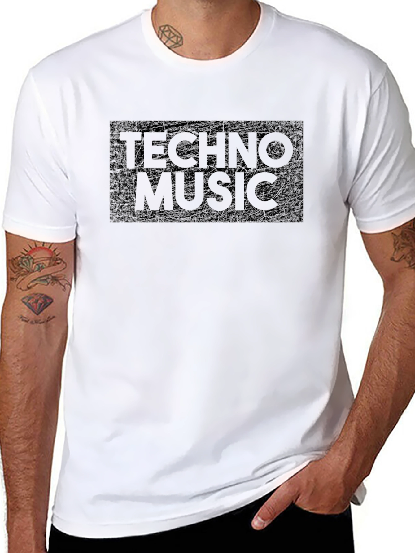 Techno Music T-Shirt - Black Graphic Tee