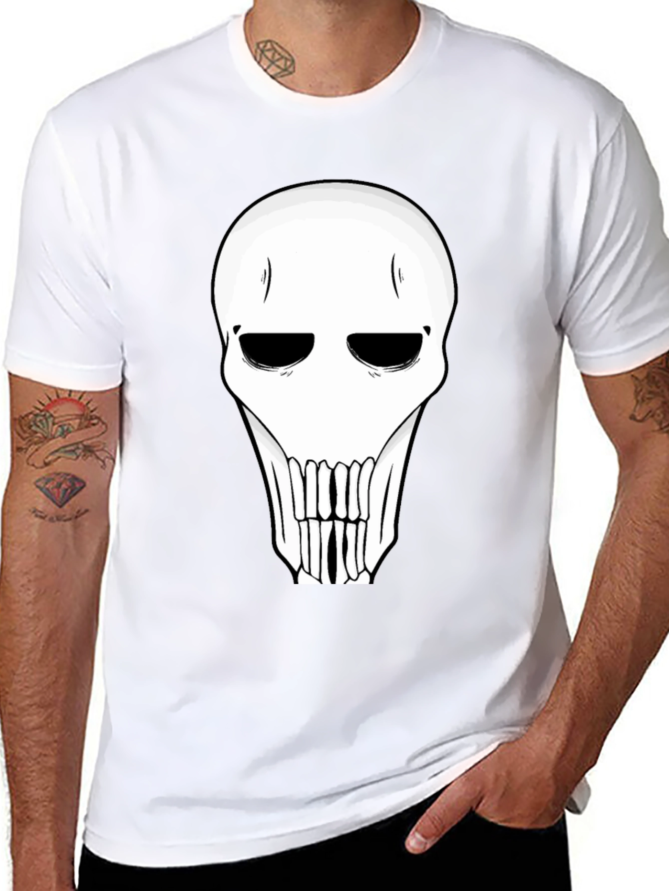 Skull Graphic Black T-Shirt for Men