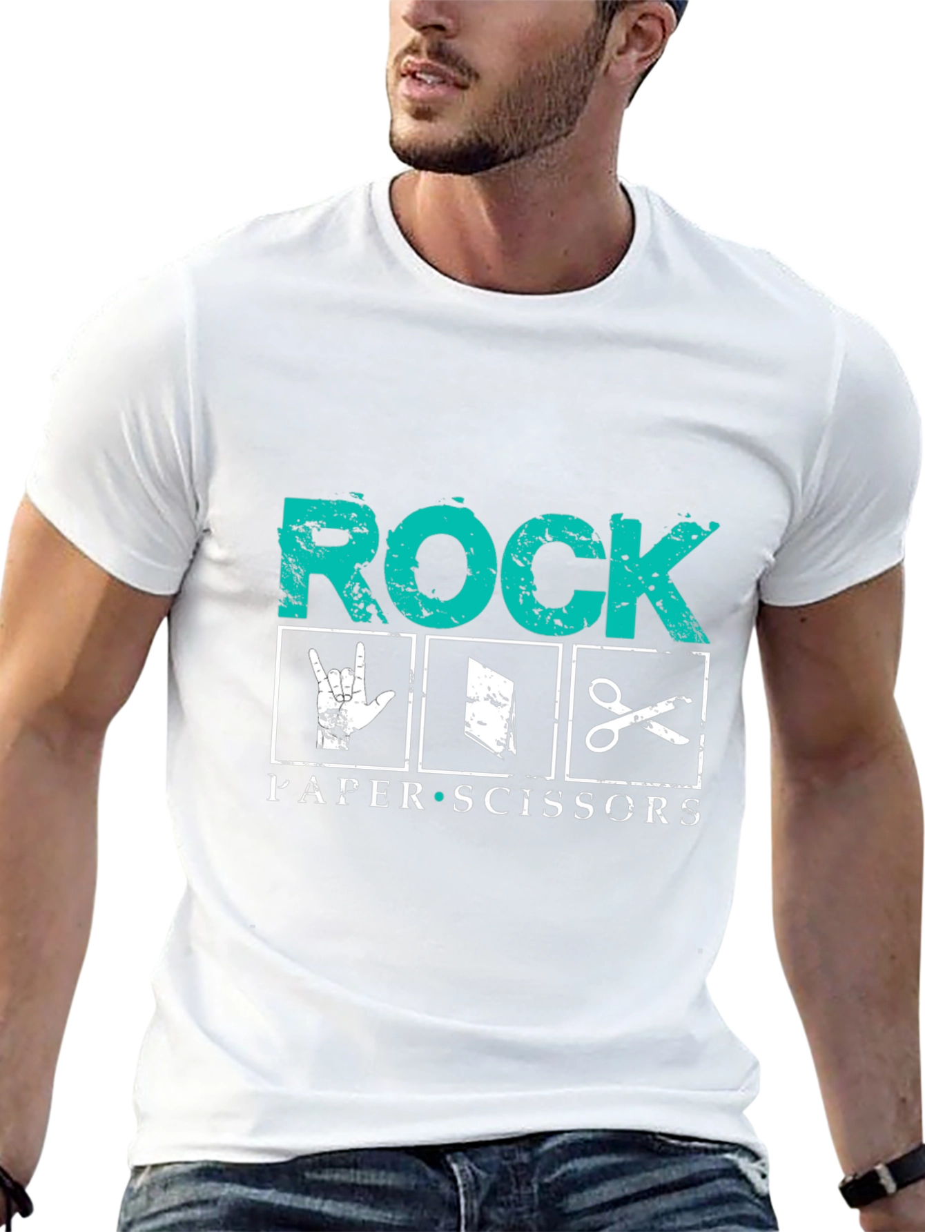 Rock Paper Scissors Graphic T-Shirt