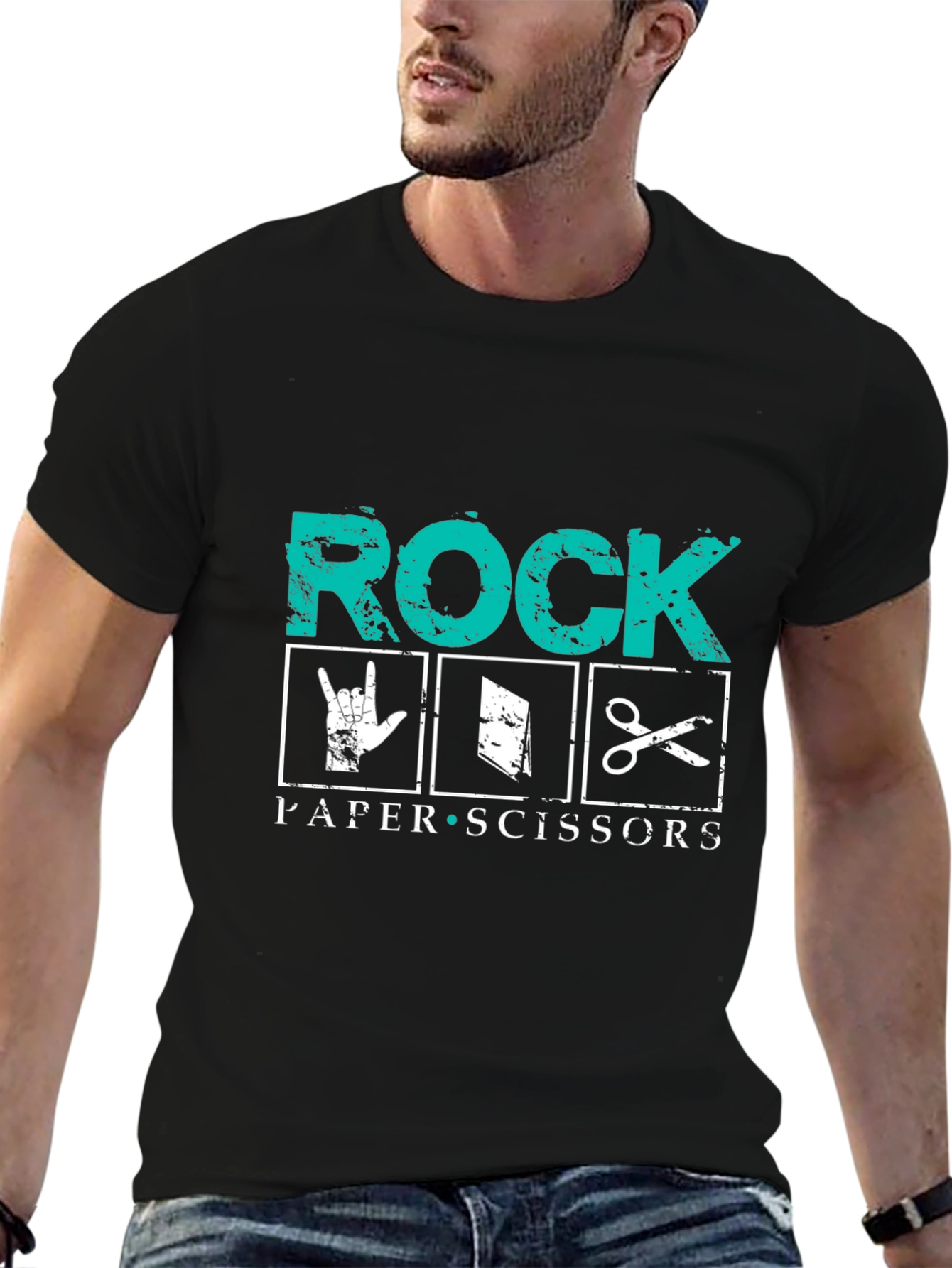Rock Paper Scissors Graphic T-Shirt