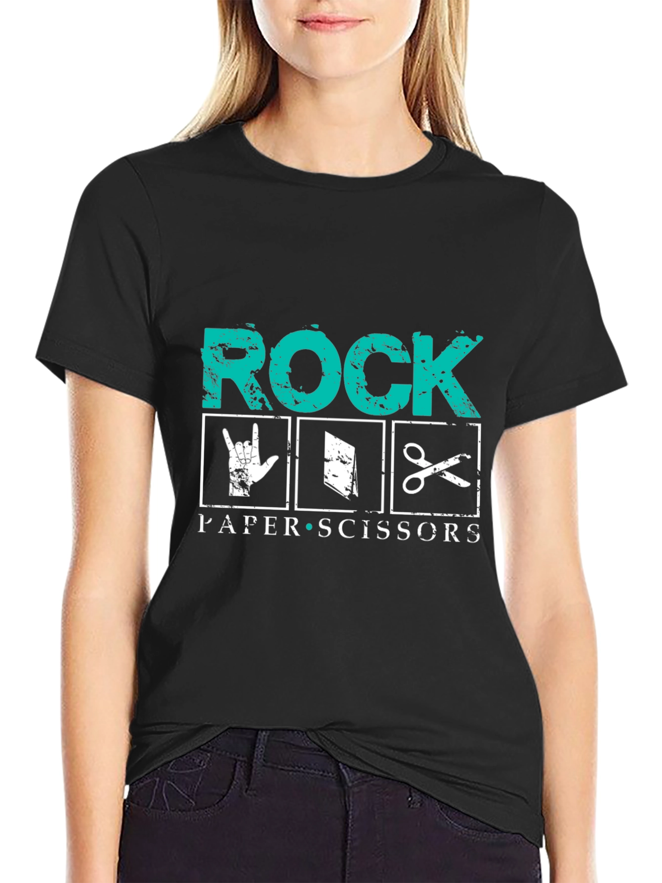 Rock Paper Scissors Graphic T-Shirt