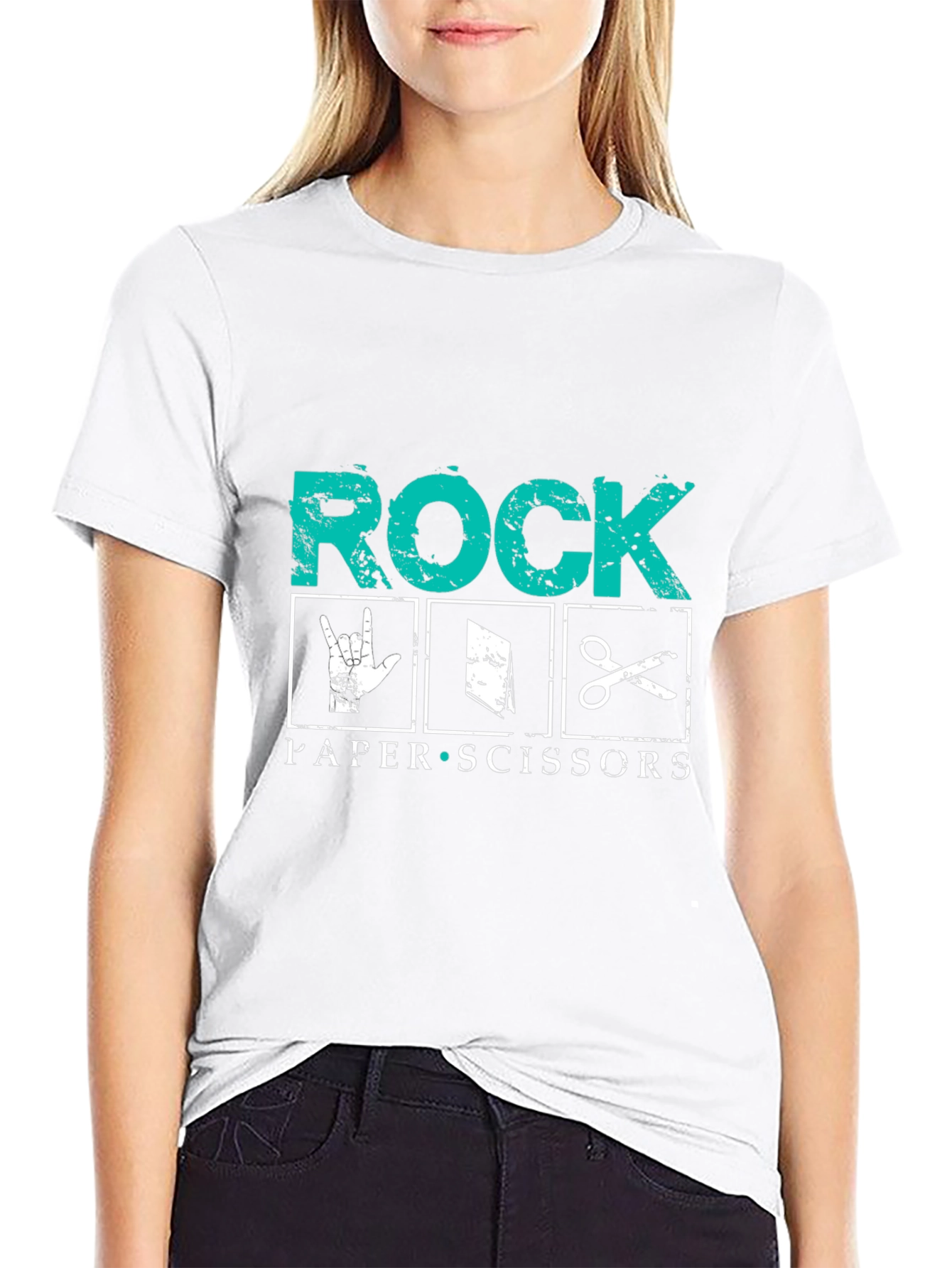 Rock Paper Scissors Graphic T-Shirt