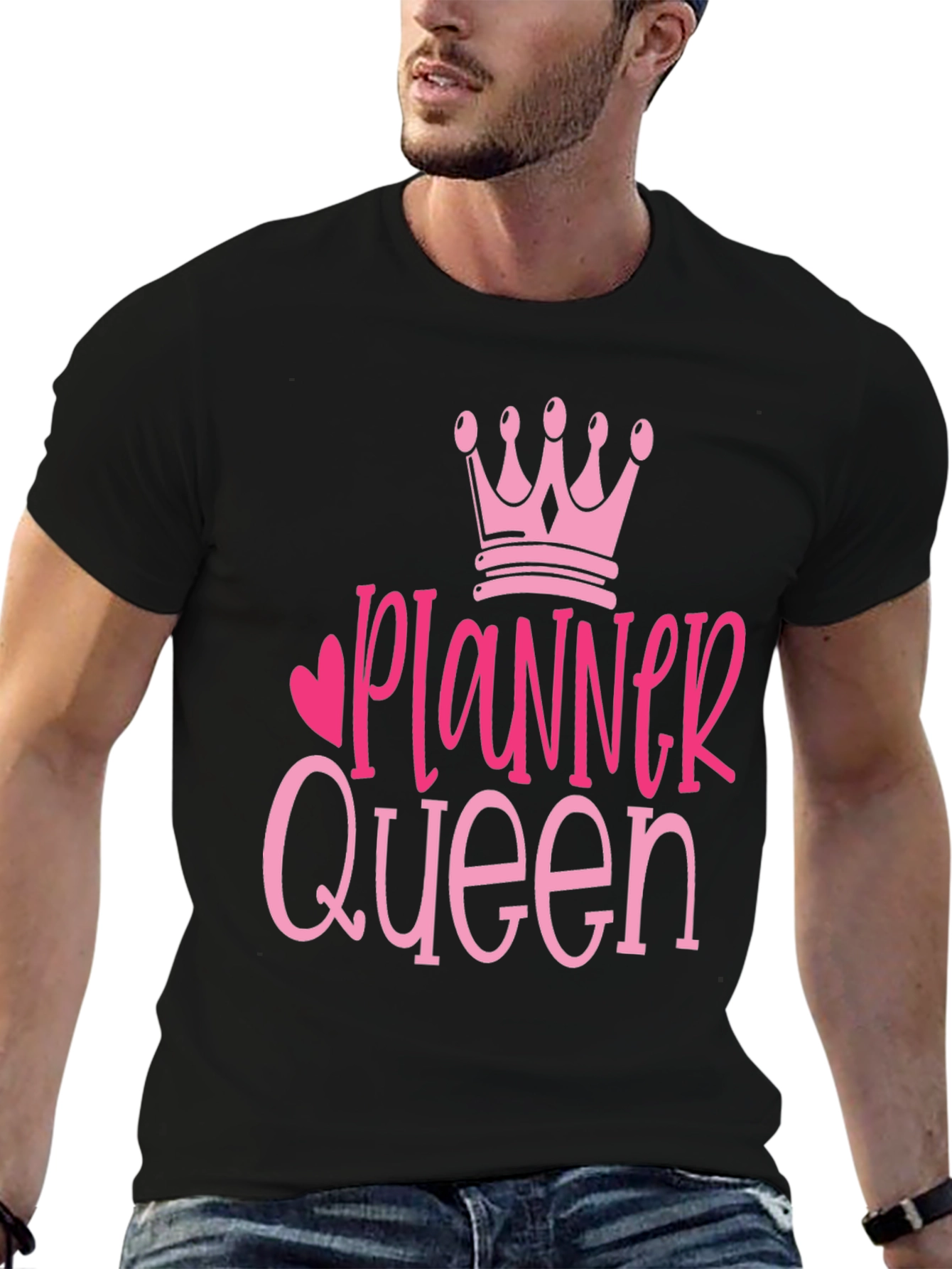 Planner Queen Graphic Tee - Black Cotton T-Shirt