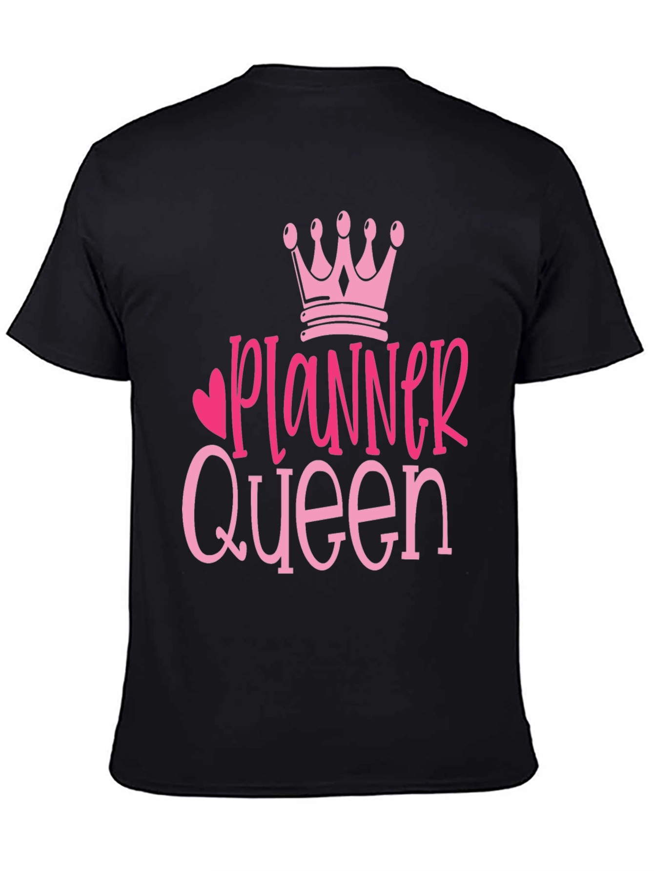 Planner Queen Graphic Tee - Black Cotton T-Shirt
