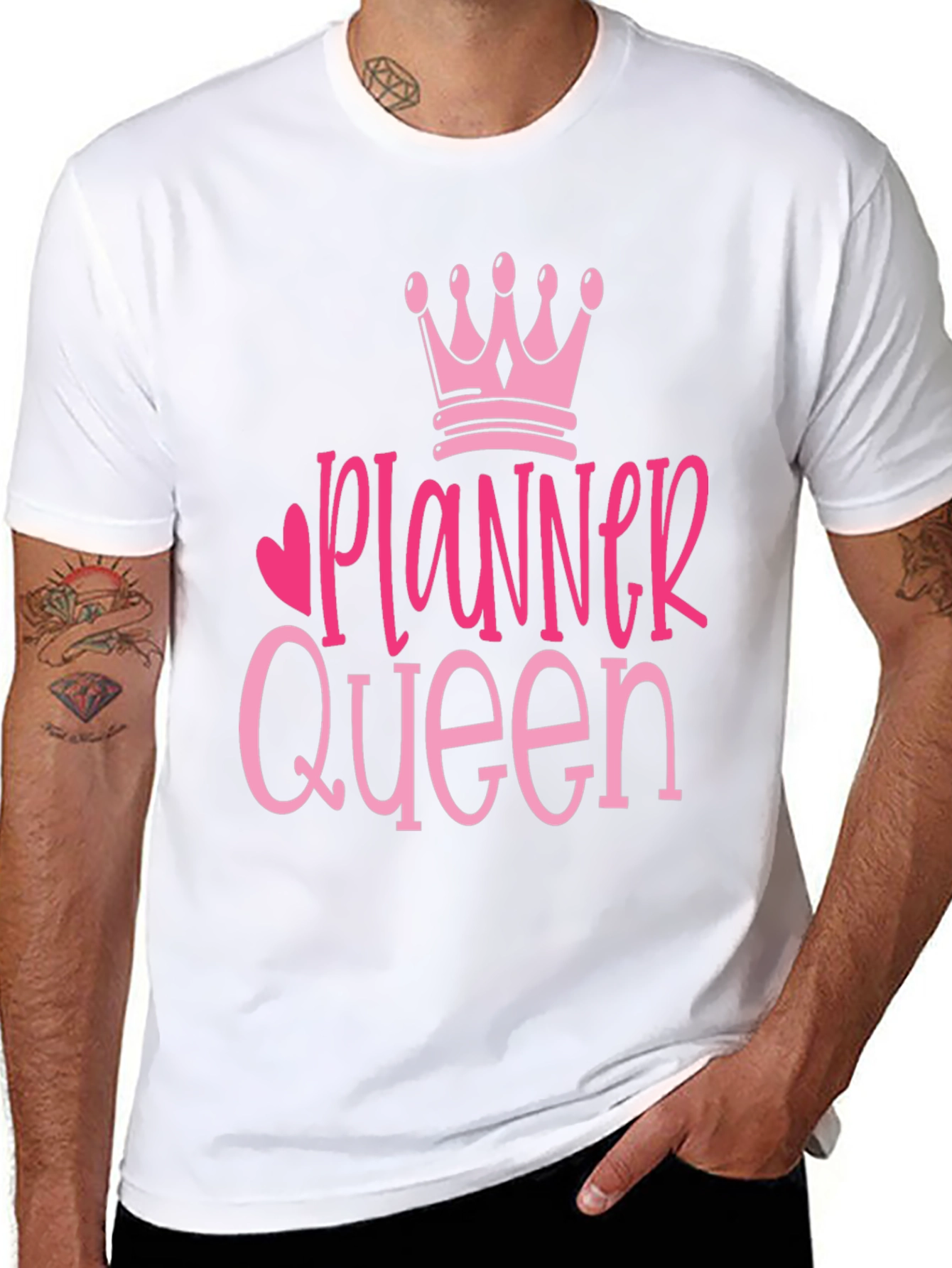 Planner Queen Graphic Tee - Black Cotton T-Shirt