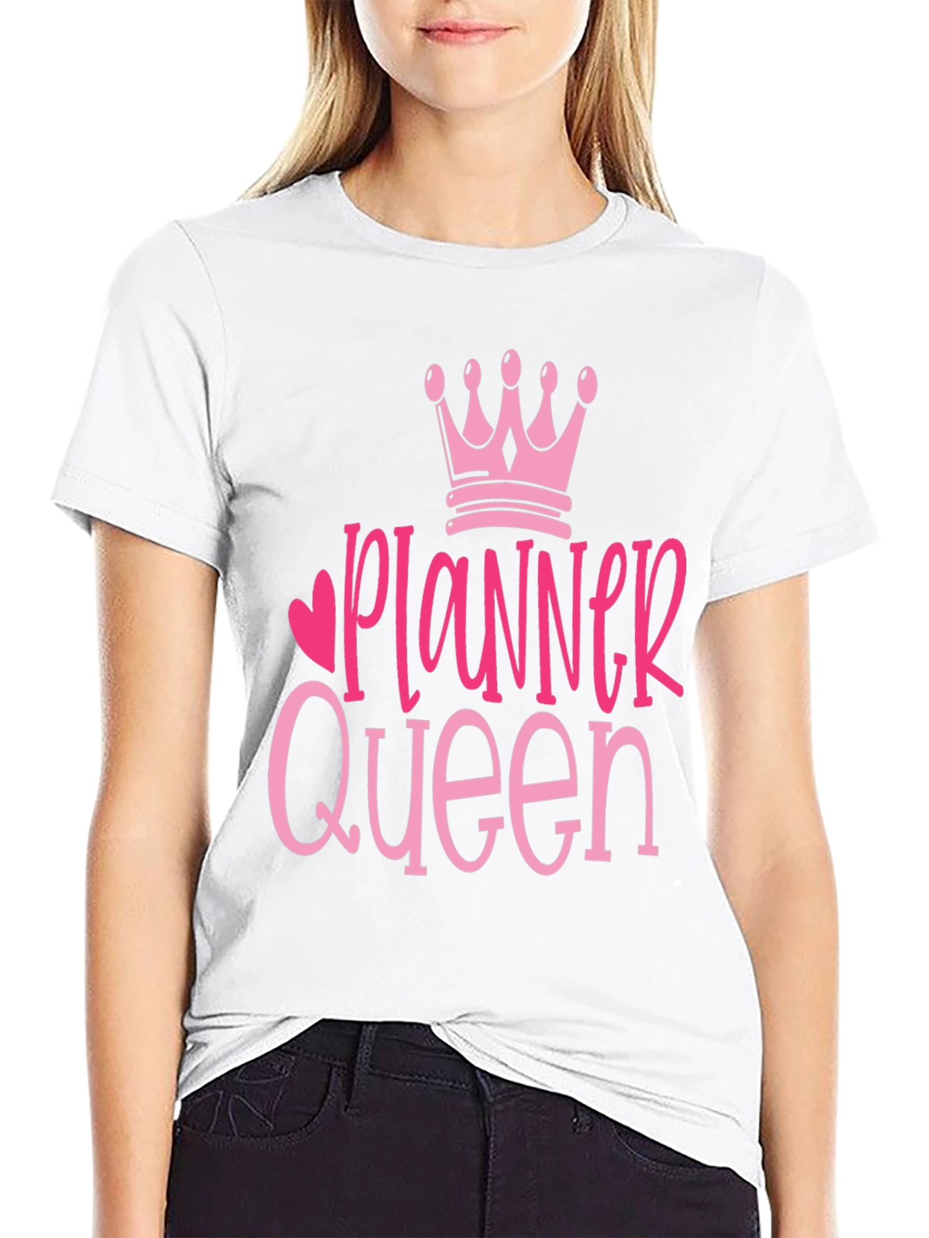 Planner Queen Graphic Tee - Black Cotton T-Shirt