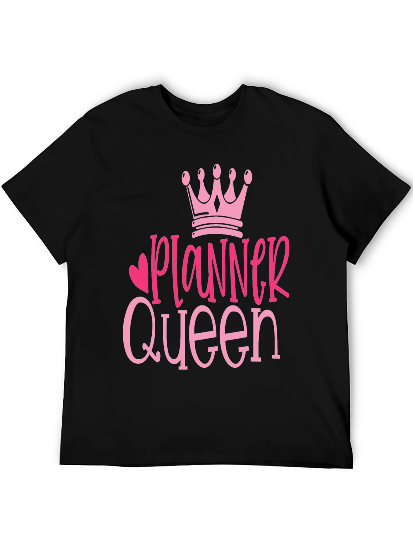 Planner Queen Graphic Tee - Black Cotton T-Shirt